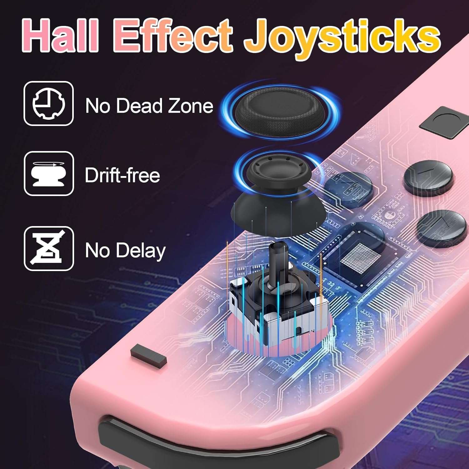 Replacement for Switch Controller, Compatible with Switch/OLED/Lite, Left Right Wireless Joypads with Motion Control, Dual Vibration, Wake-up, Screenshot, No Drift Ergonomic Gamepads, No NFC 4