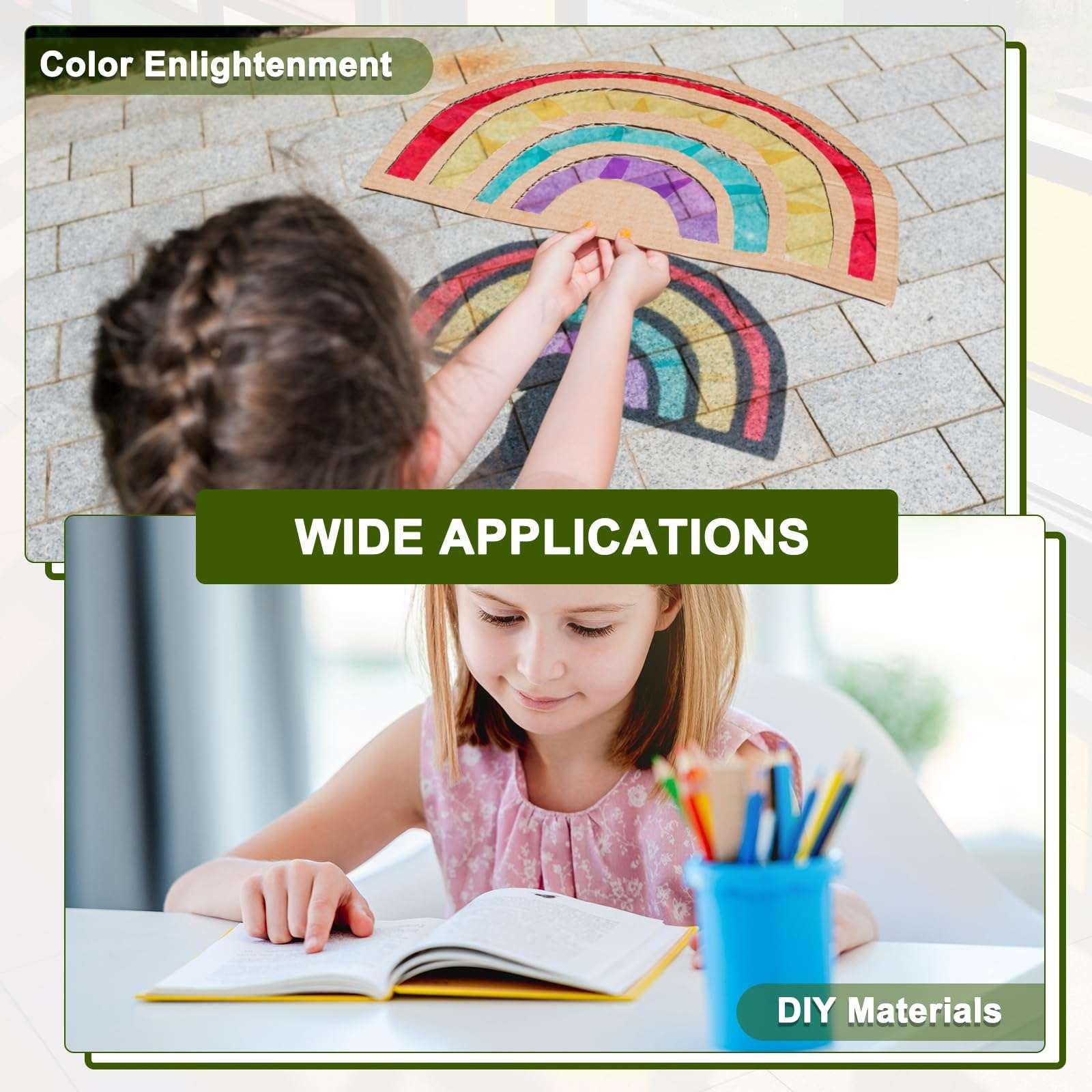 MECCANIXITY 5 Pcs Colored Plastic Sheets, A4 Transparent Amber Film Color Correction Gel Light Filter Waterproof 11.7 x 8.3" Sheet for DIY Crafts,LED Lighting,Photo (Orange) 6