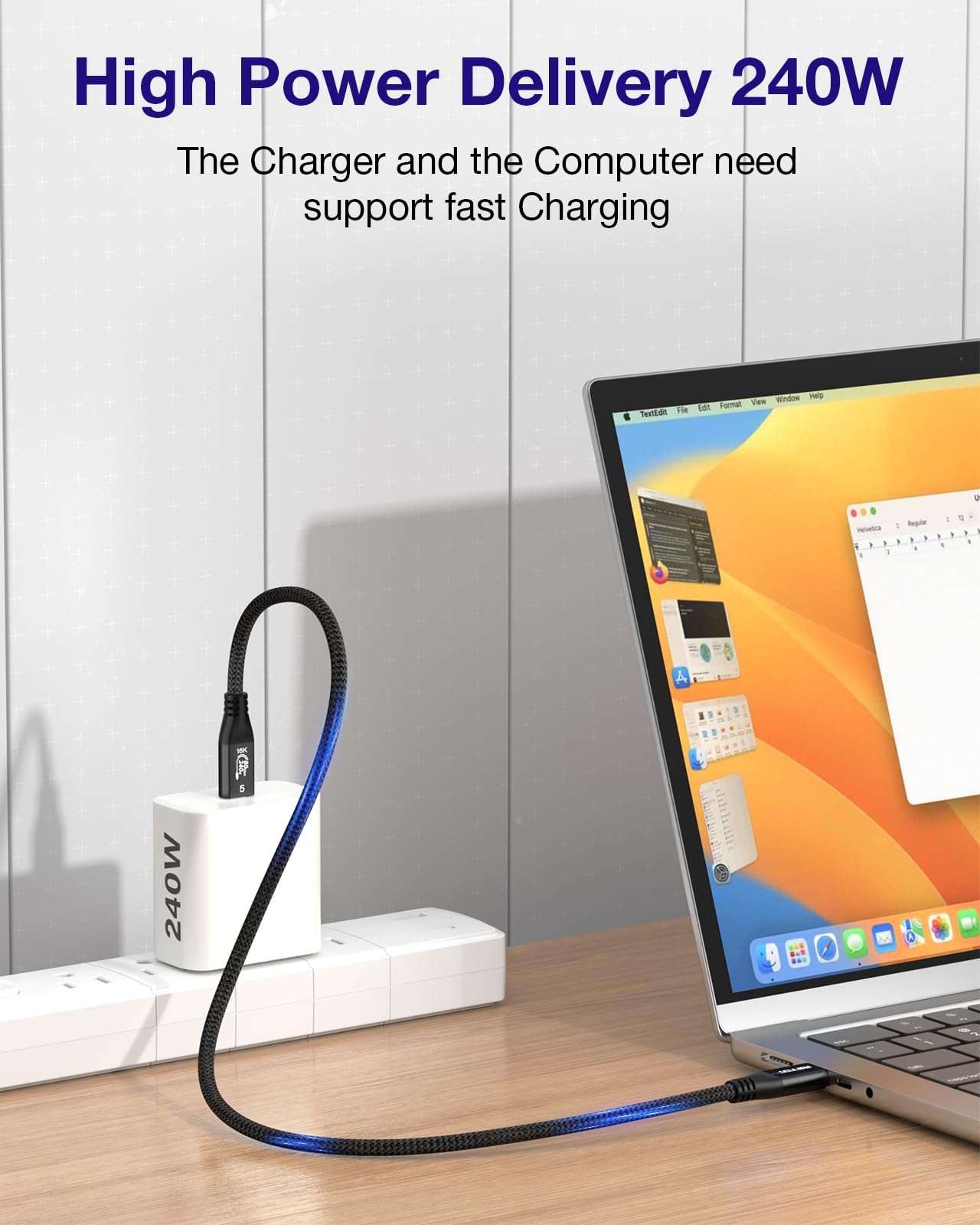 RIITOP 80Gbps USB C for Thunderbolt 5 Cable [1FT], Short USB-C to C Monitor Cord up to 8K@60Hz Video 240W PD Lightning-Fast Charging Compatible with Thunderbolt 4/3/USB4 V2 for SSD, eGPU 5