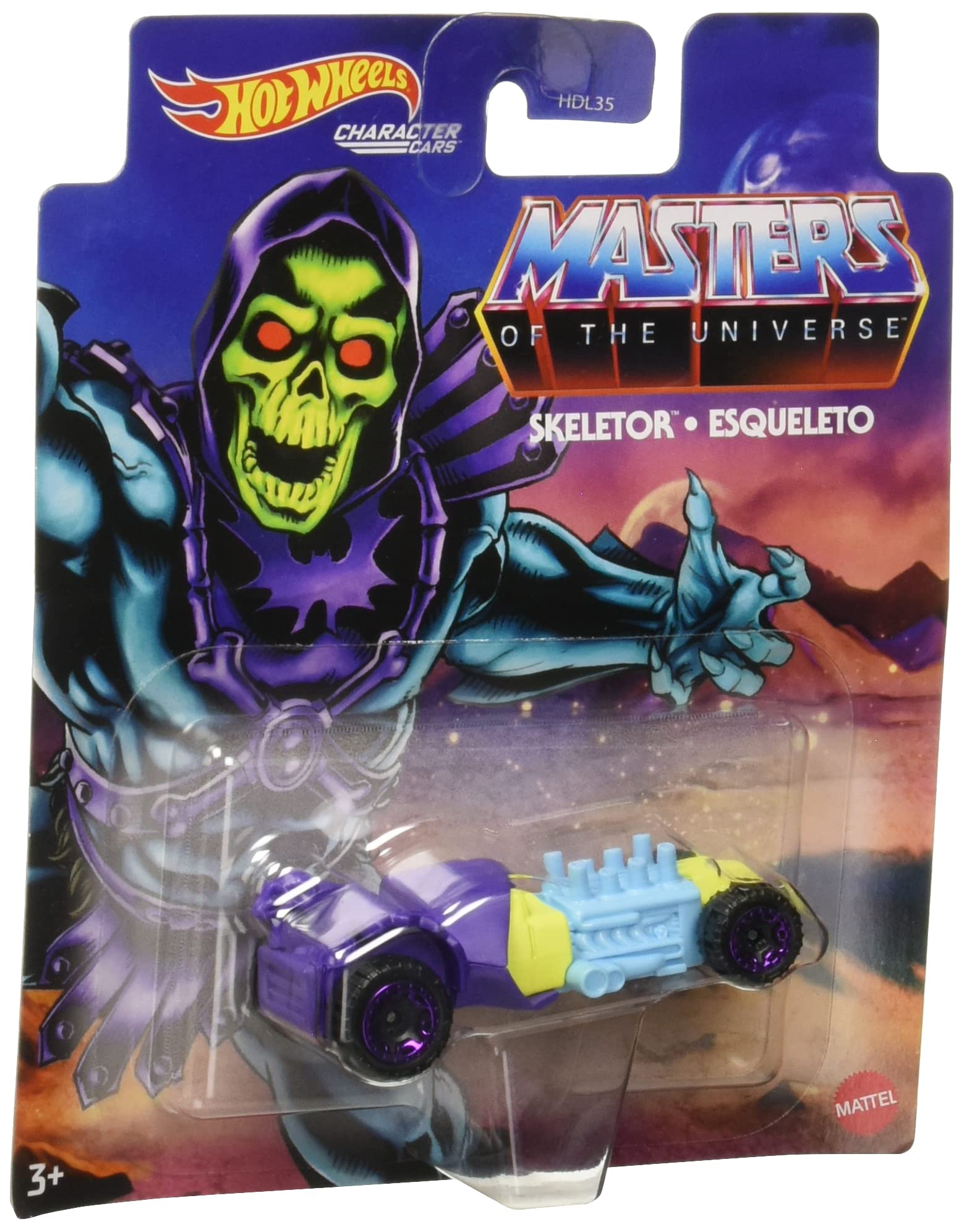 Hot Wheels Character Cars Skeletor Toy Vehicle for Children Ages 3+