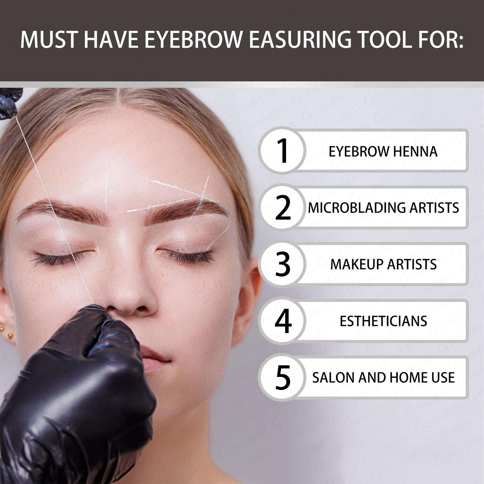 Multiple Colors 100 Feet Microblading Cottony Thread Pre-Inked Eyebrow Mapping String for Henna Tinting and Permanent Makeup with Allergen-Free in 30 Meters per Box (1PC-Brilliant Black) 6