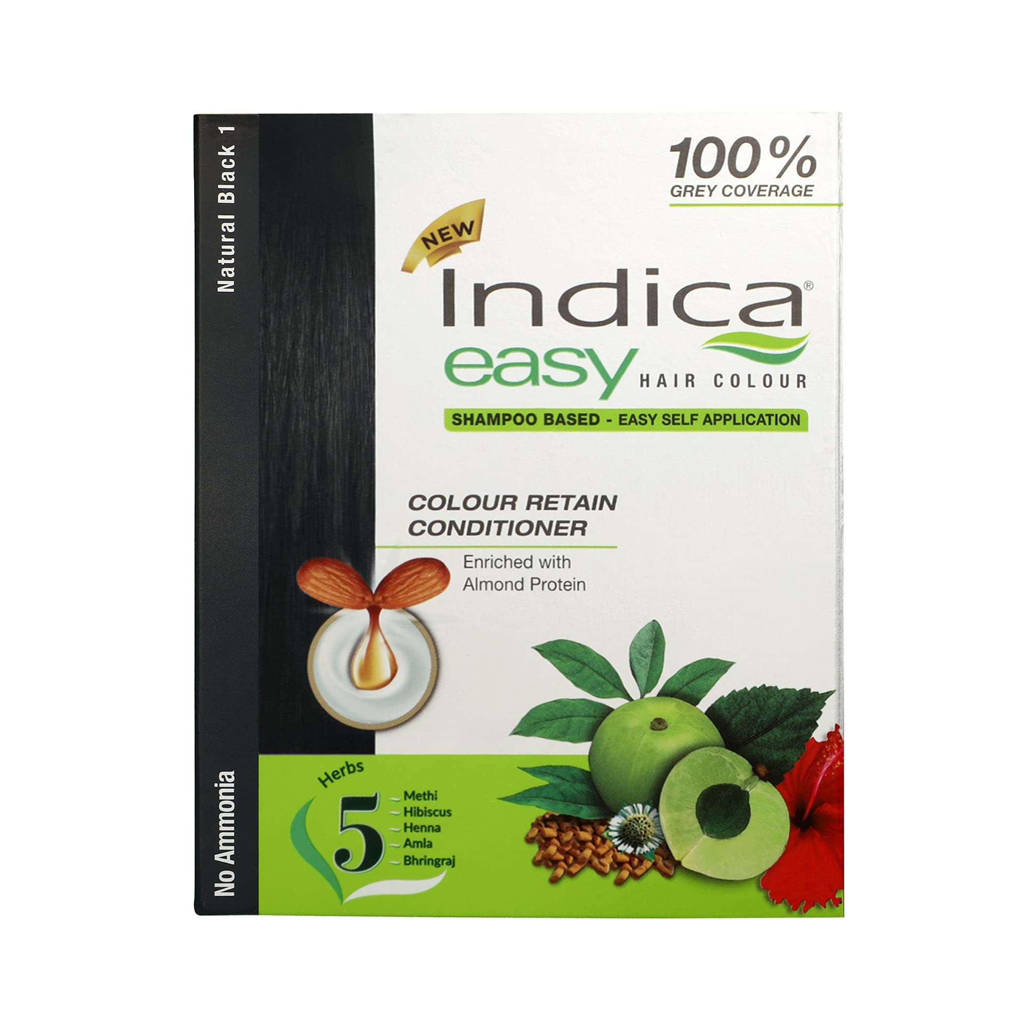 Indica Easy Shampoo Based Hair Colour Black | Pack of 3 3