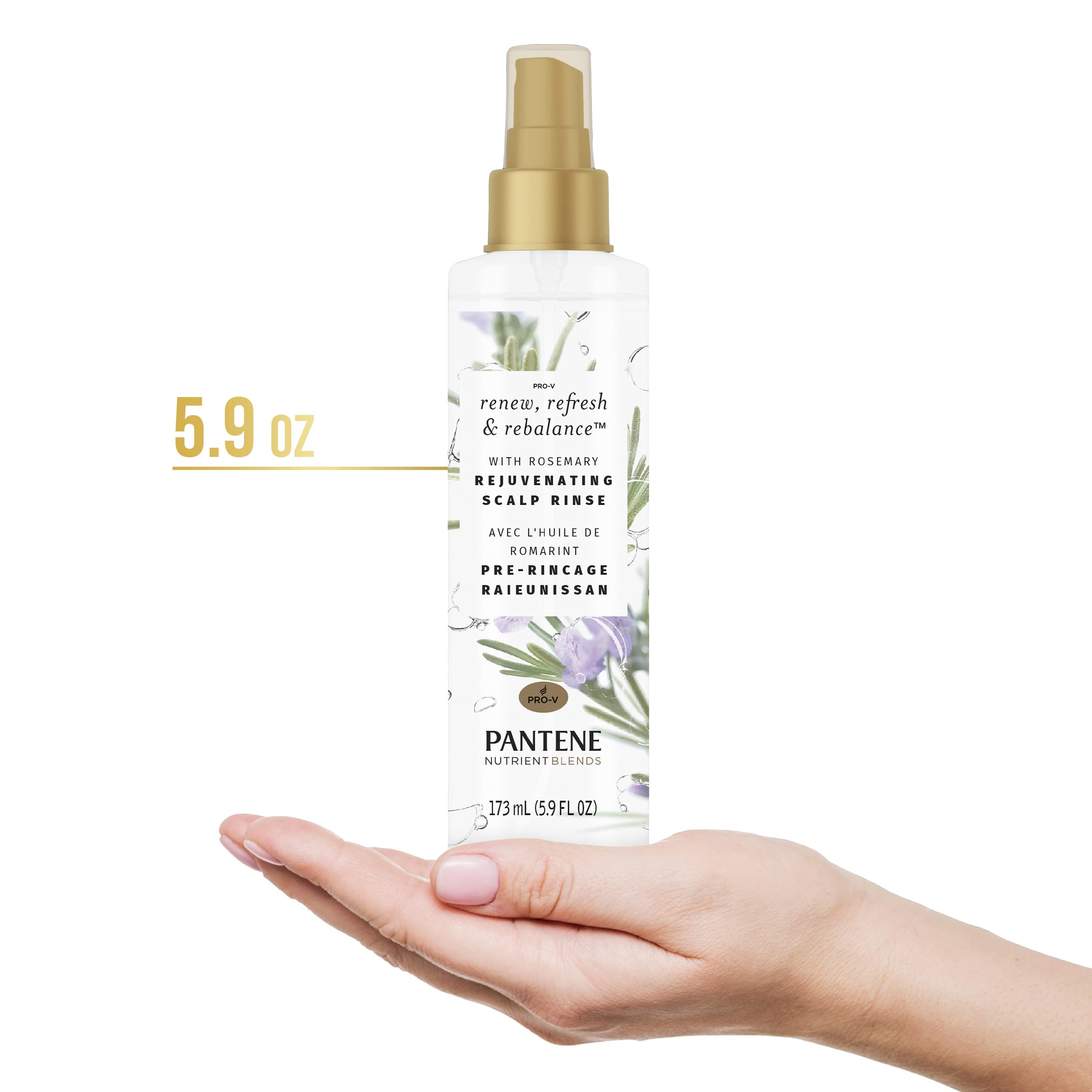 PANTENE NUTRIENT BLENDS Rosemary Rejuvenating Scalp Rinse, 5.8 fl oz/173 mL 6