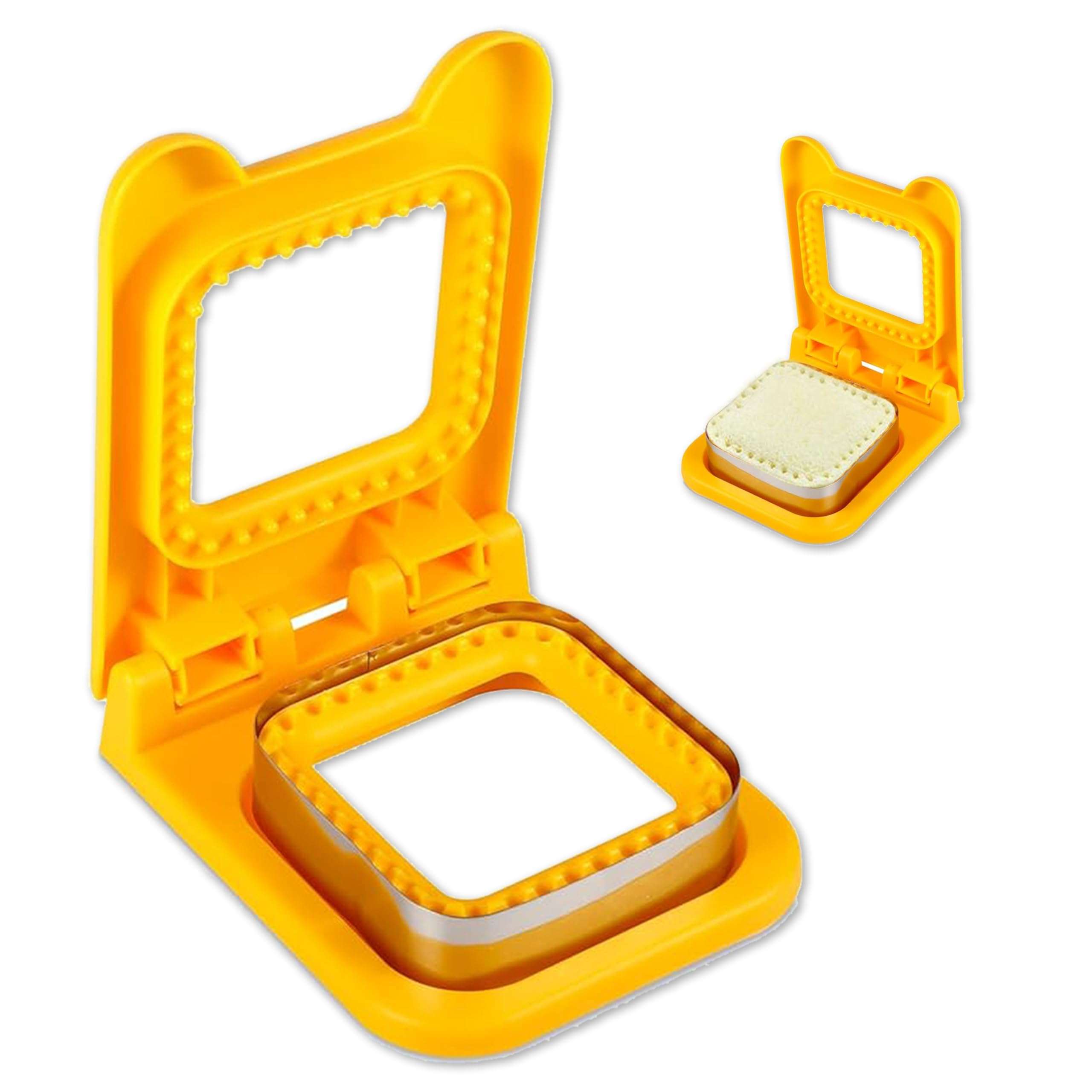 MISREK Sandwich Cutter and Sealer, Decruster Sandwich Maker for Kids Lunch, Uncrustable Sandwich Maker, Easy for School Lunchbox and Bento Box, Square, Multicolour (SQUARE) 1