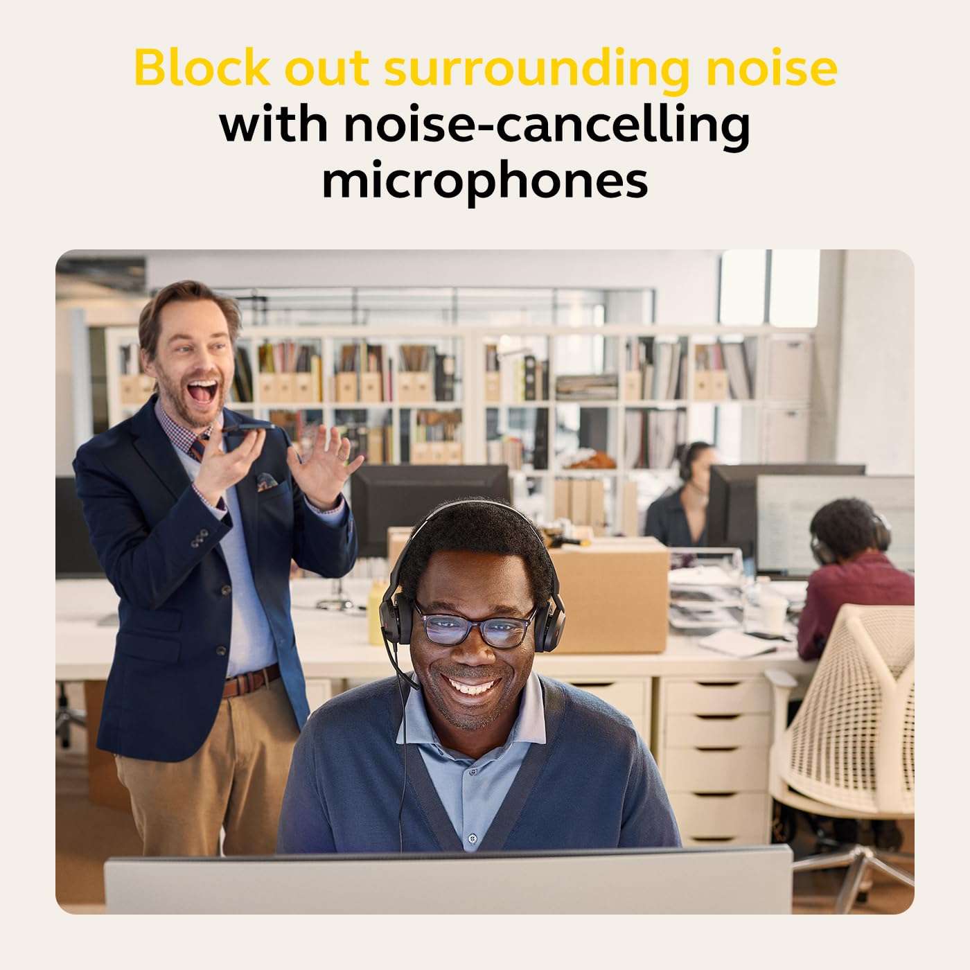 Jabra Evolve2 50 Wired Stereo Headset AirComfort Technology, Noise-Cancelling Mics & Active Noise Cancellation - Works with All Leading UC Platforms Such as Zoom & Google Meet - Black 3