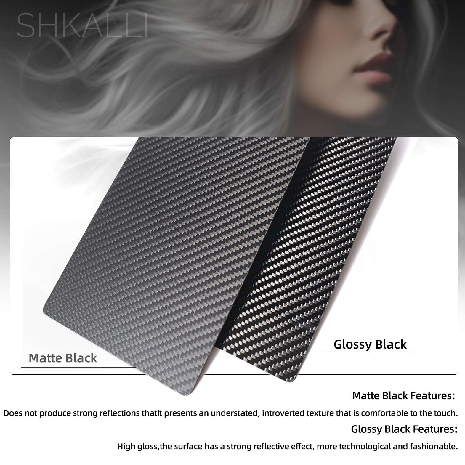 SHKALLI Professional Carbon Fibre Foil/Balayage Board,Highlighting Board, Hair Colouring Tool, Lightweight, flexible, sturdy.(Matte Black J) 5