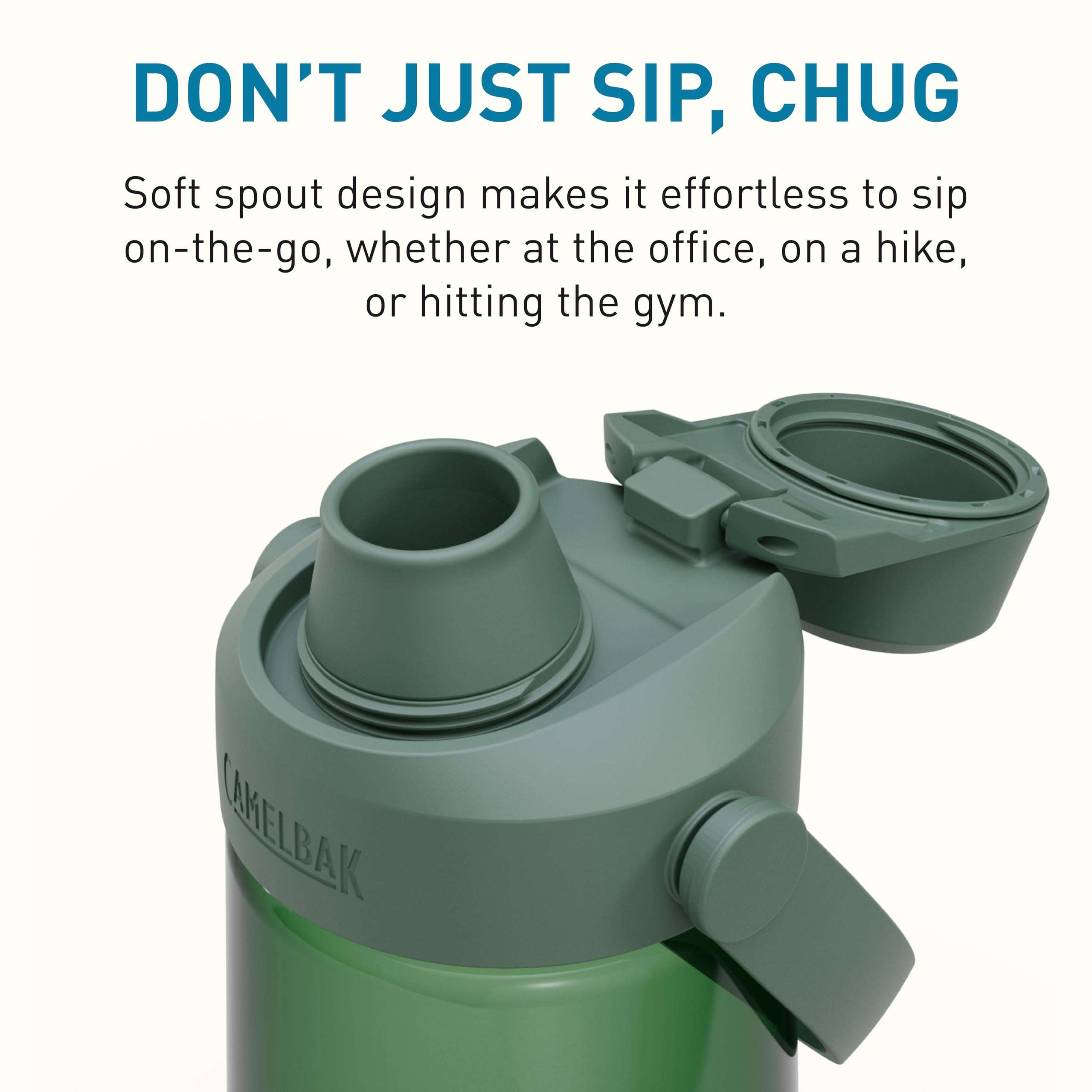 CamelBak Thrive Chug Tritan Renew Water Bottle Forest Green, 25oz 6