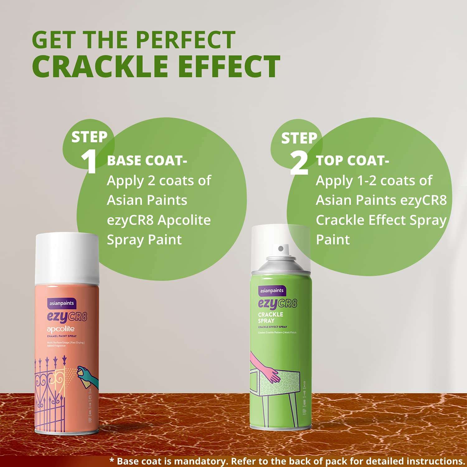 Asian Paints Spray Paint Crackle Effect Spray 125 g (200ml) 6