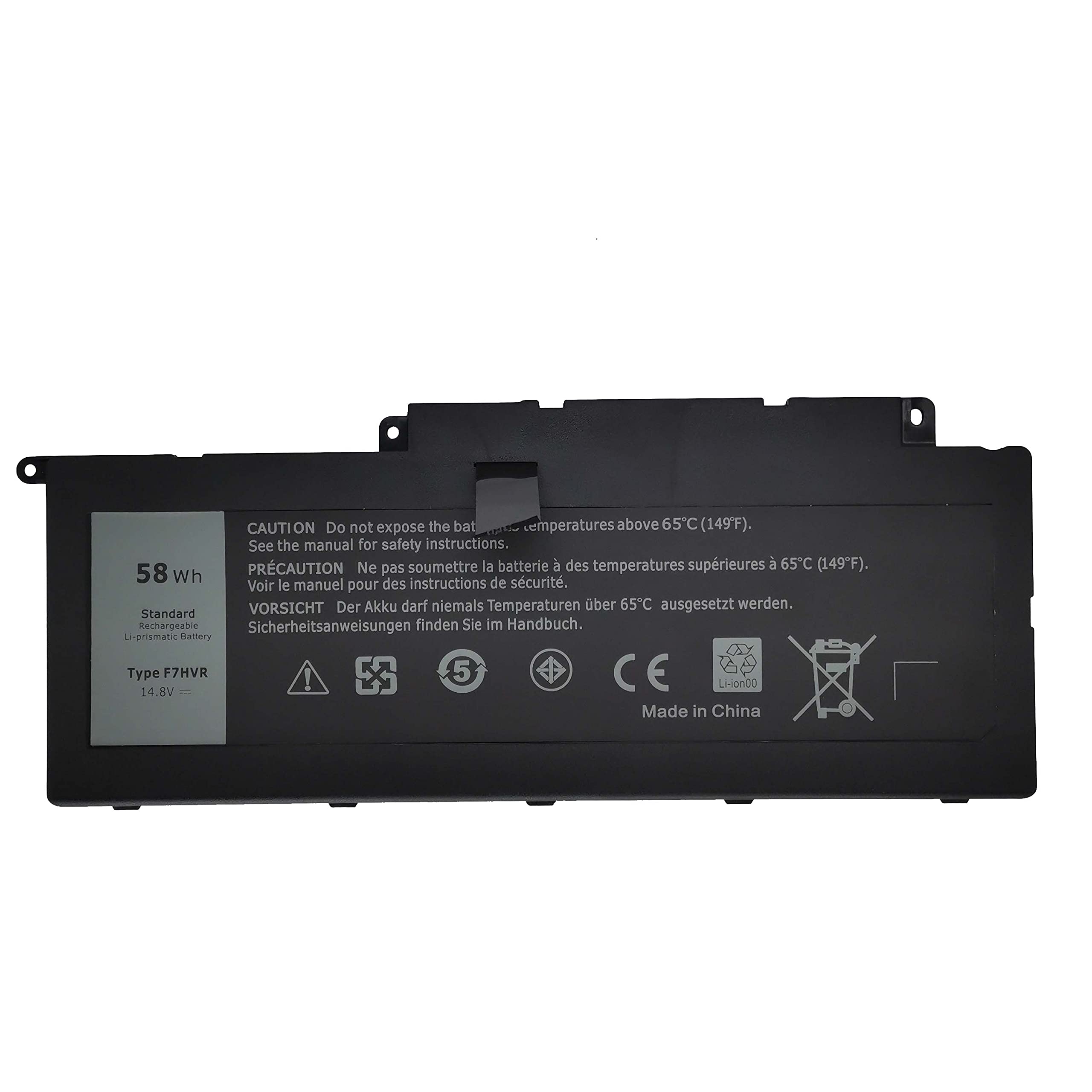 Fully New F7HVR Replacement Battery Compatible with Dell Inspiron 15 7537 17 7737 Series 062VNH G4YJM T2T3J - 14.8V 58Wh 5