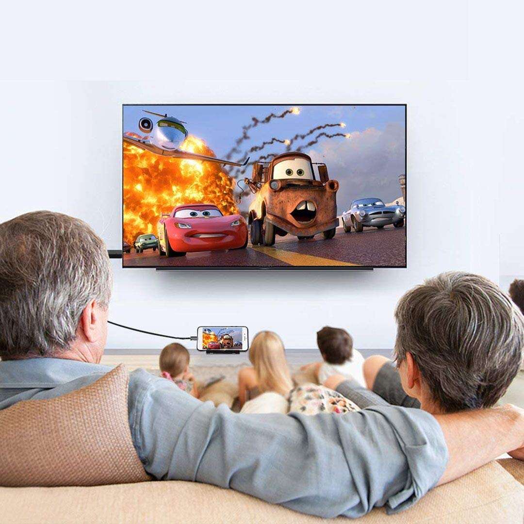 Micro USB to Hdmi Adapter Cable, fenoero Hdmi to Micro USB Data Charging Converter Cable Cord, 1.5M/ 5ft 5