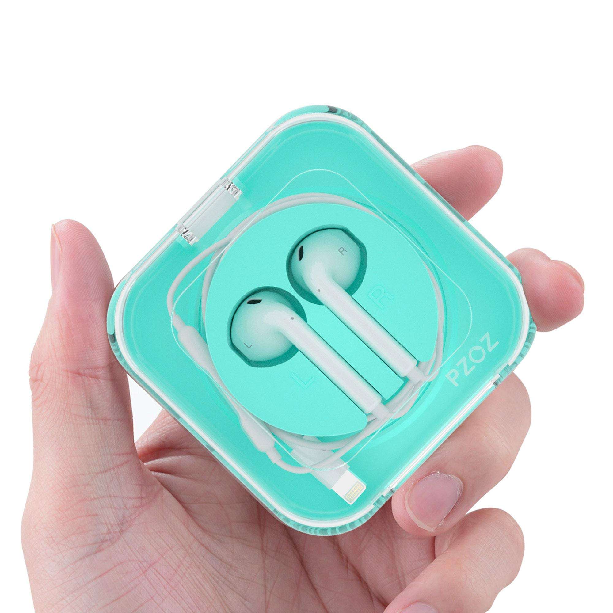 Earbuds Case Compatible for iPhone/iPad/iPods EarPods, Earphones Cord Organizer Cover Headset Manager Headphone Holder Wrap Winder Mini Storage Carrying Cable Management (Green)
