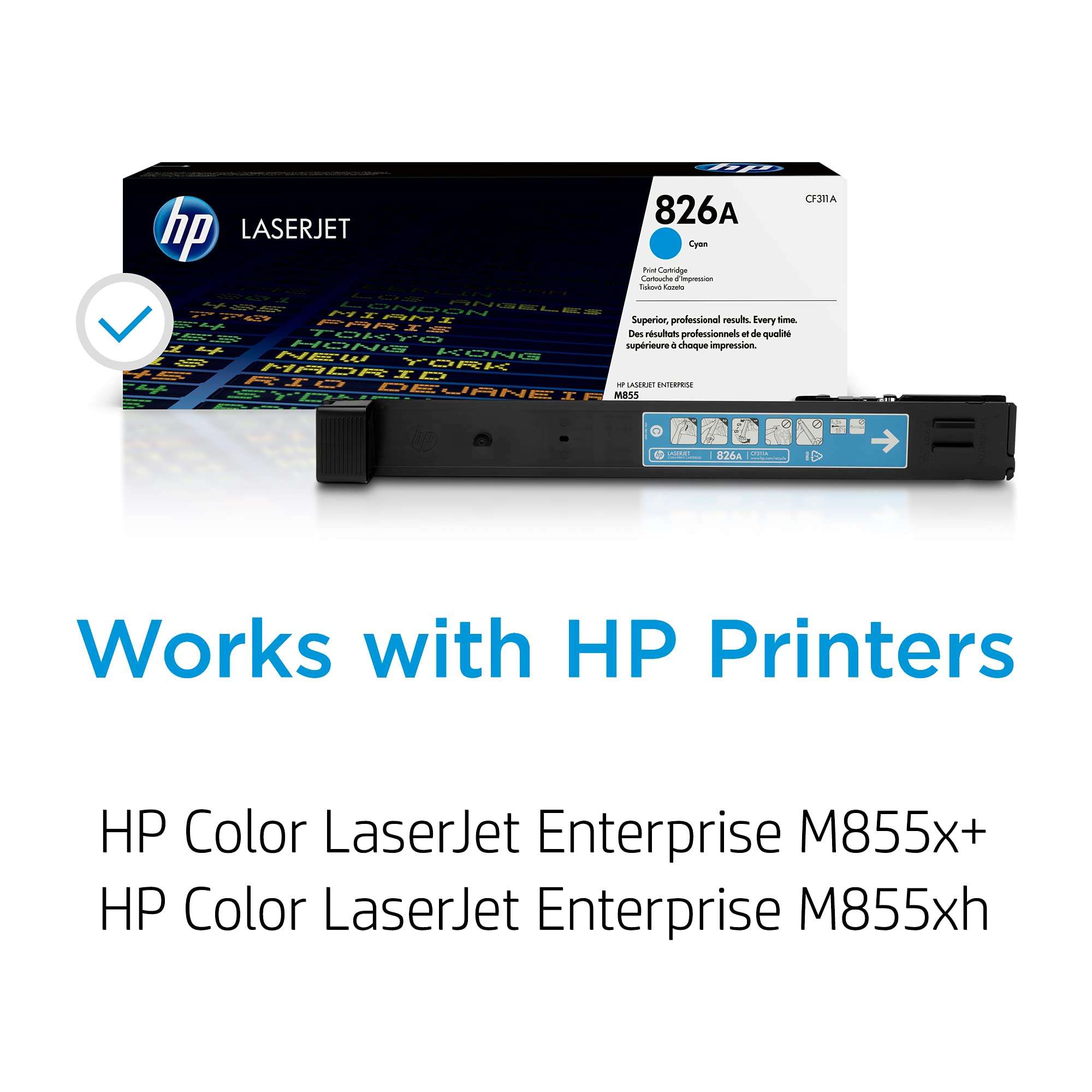 HP 826A Cyan Toner Cartridge | Works with HP Color LaserJet Enterprise M855 Series | CF311A 2