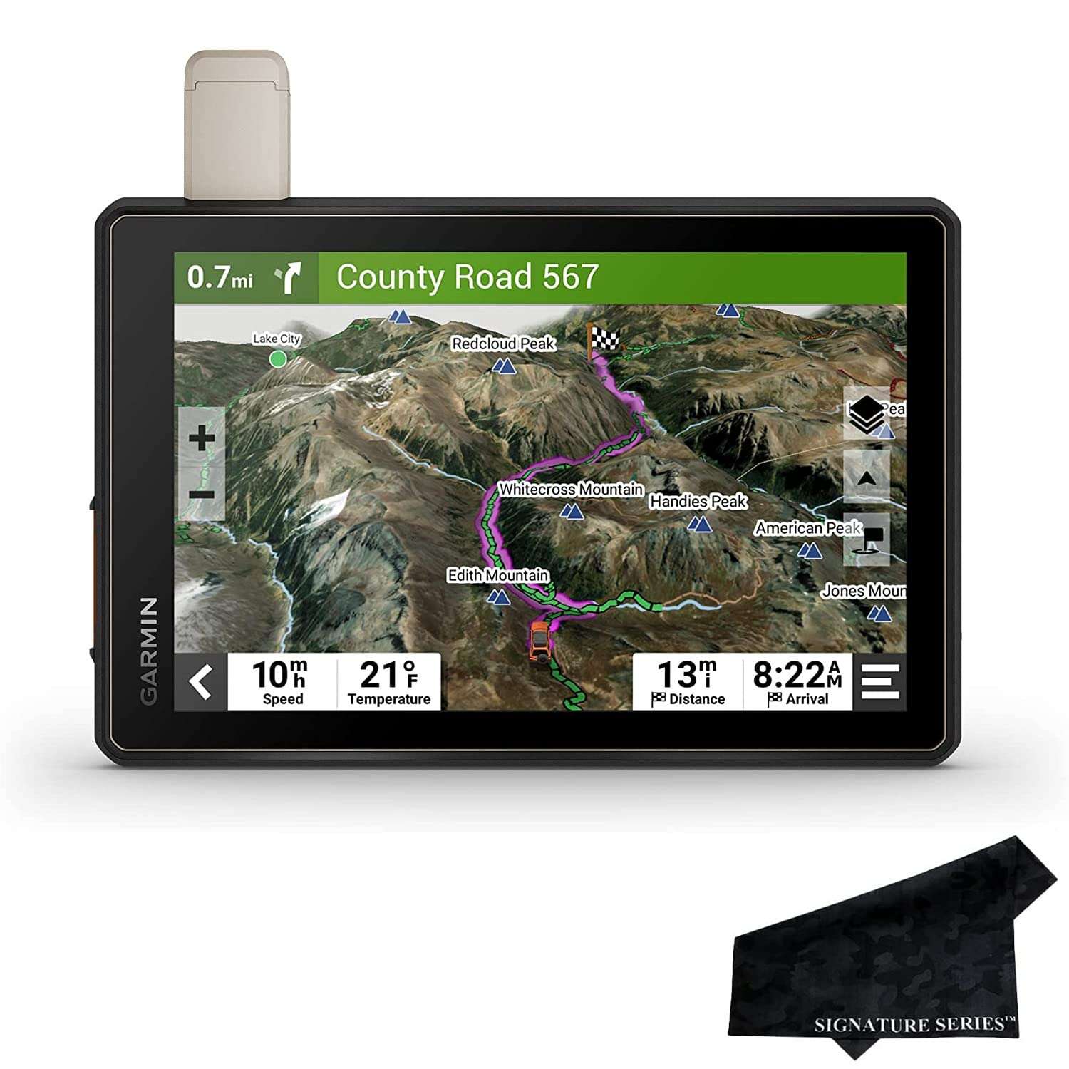 Garmin Tread Overland, All-Terrain 8" GPS Navigator with Built in Mapping and Signature Series Cloth