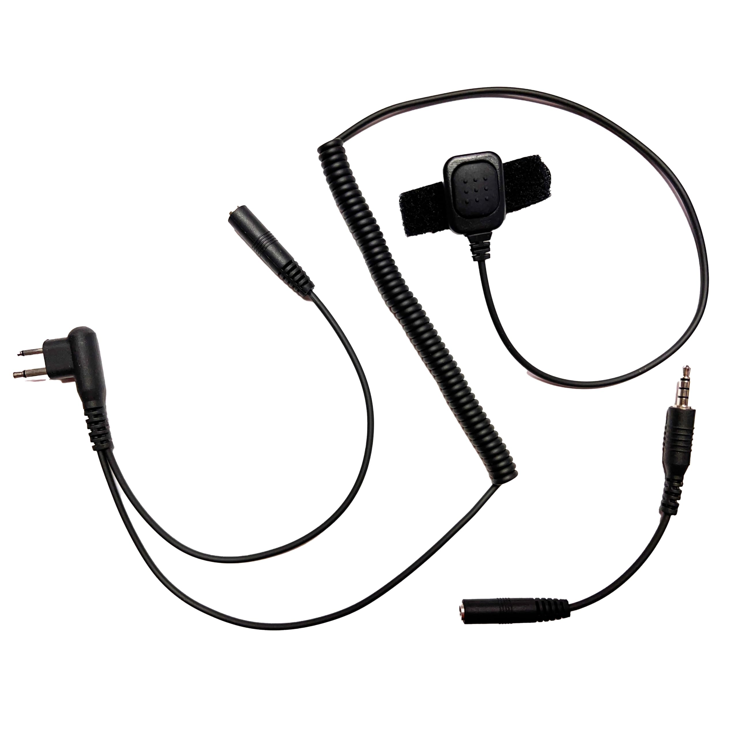 Arrowmax ACD35PTT-M1 Universal 2-Pin M1 to 3.5mm Audio Adapter with One-Touch PTT Compatible with Motorola CP200D R2 DEP450 BPR40D CP200 CP185 BPR40 Radios & 3.5mm Headsets with in-Line Mics