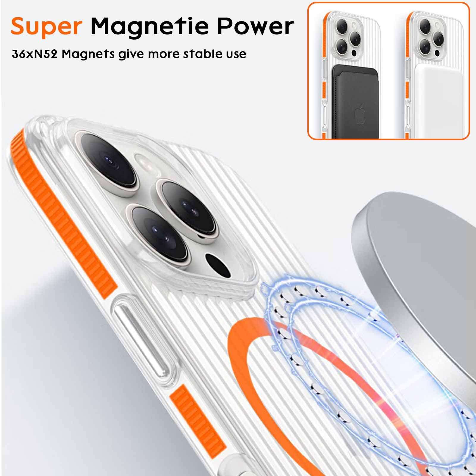 Case for iPhone 16 Pro Max/16 Pro/16 Plus/16, Military-Grade Protection with Anti-Slip Silicone Grip, Compatible with MagSafe,White,16 3