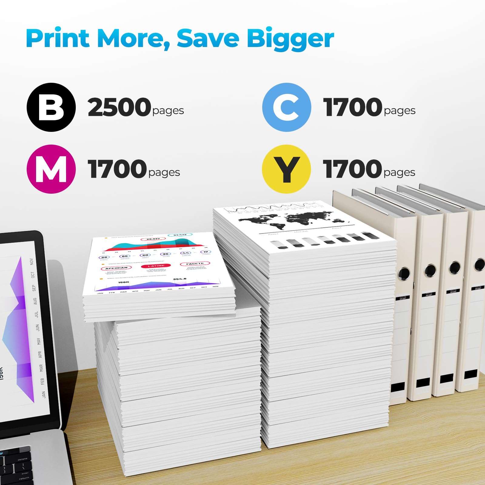 950XL 951XL Ink Cartridges Office Jet Pro 8600 8610 8620 8630 Compatible for HP 950XL 951XL Ink Cartridges Combo Pack Compatible for Office Jet Pro 8600 8660 8640 8615 8110 276DW 251DW 271DW Printer 4