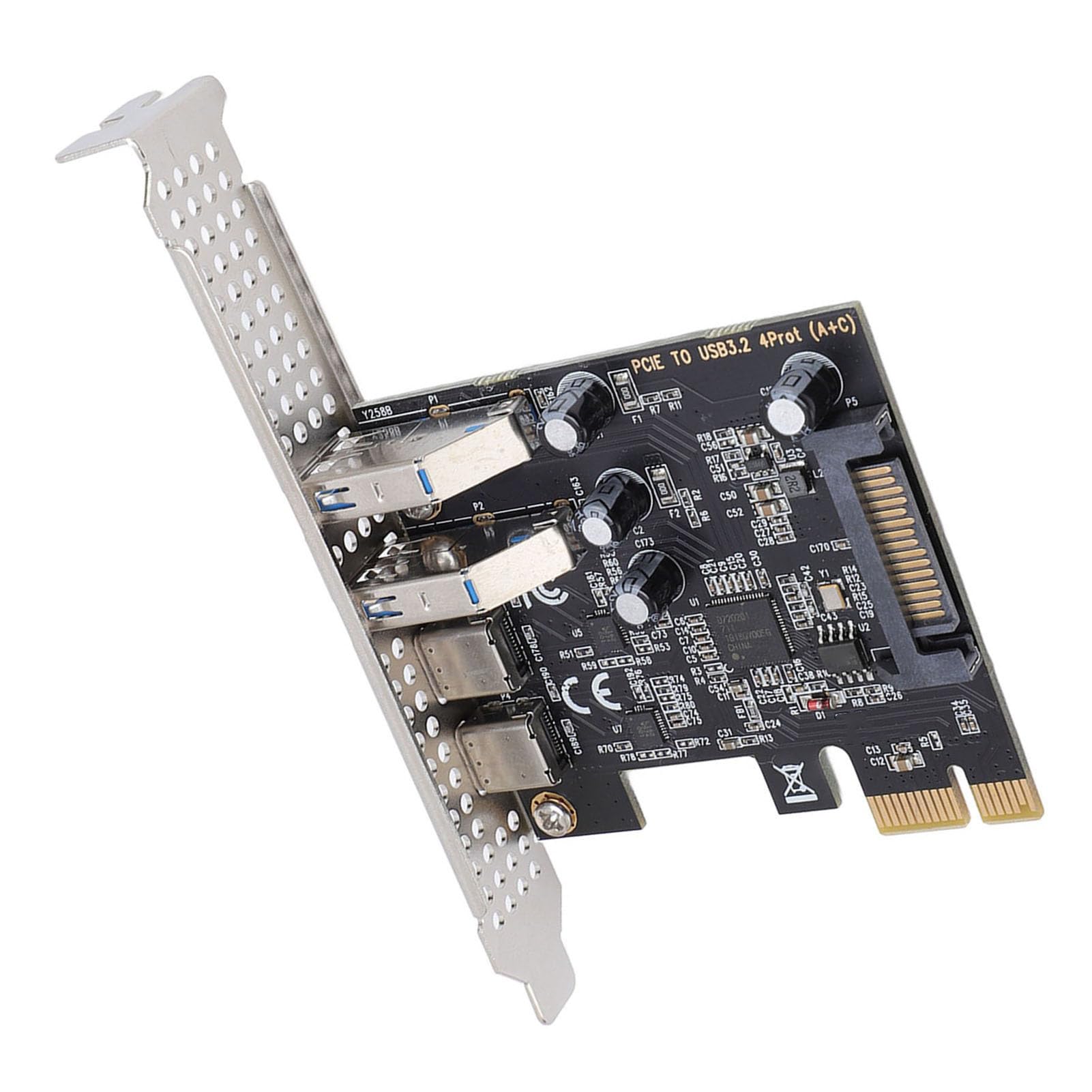 Sanpyl PCIE to USB and Type C Expansion Card 5Gbps Serial ATA Interface Support X1 X4 X8 X16 for Desktop PC, Wide Compatibility with Multiple Systems