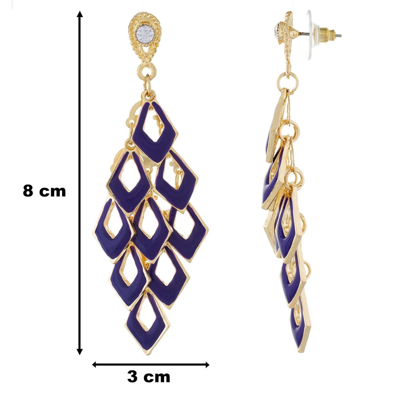 One Stop Fashion Bunch of Grapes Shape alloy Earrings for girls and womens (Purple) 2