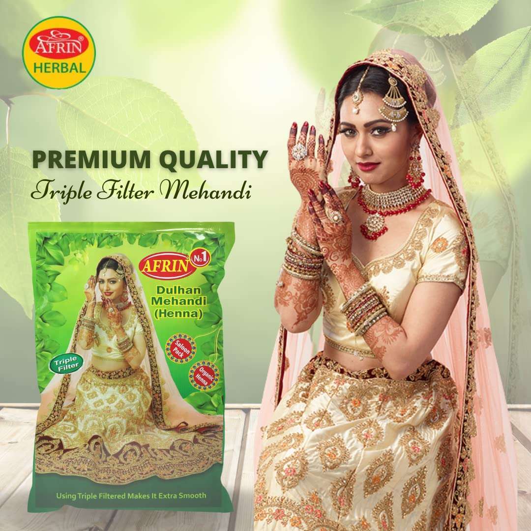 AFRIN Organic Henna Triple Filter Dulhan Mehandi (1 kg) 3