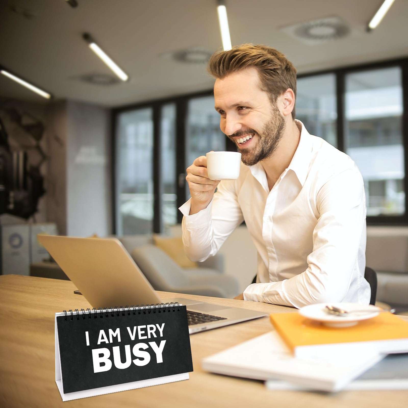 Office Desk Accessories Funny Desk Signs 30 Flip Snarky Messages Desktop Favor for Coworker Colleague Gag Gift Supplies 6