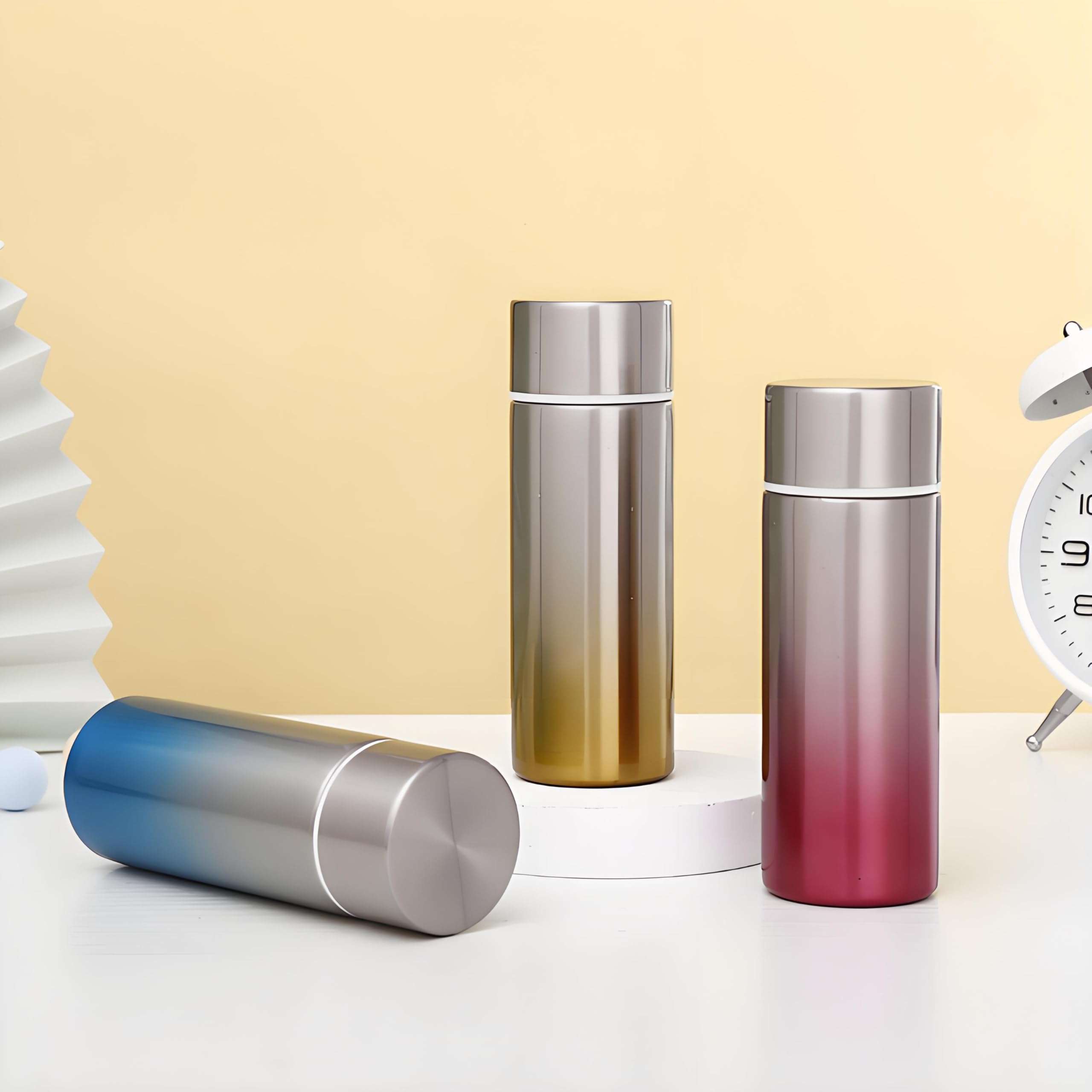 Acshio 3 Pack Mini Stainless Steel Water Bottle, 5 Oz Stainless Steel Metal Bottle, Portable Purse Water Bottles Pocket Slim Flask for Travel, Sports, Camping 6