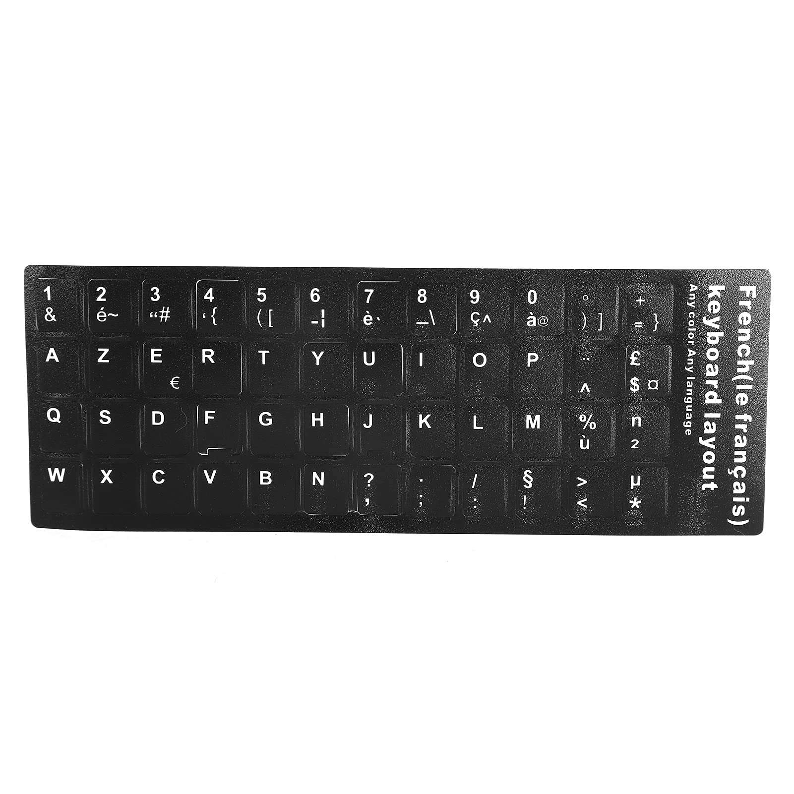 French Replacement Keyboard Sticker, Unique Coating Wear Resistant Computer Keyboard Sticker Waterproof for School Office for Home Travel 1