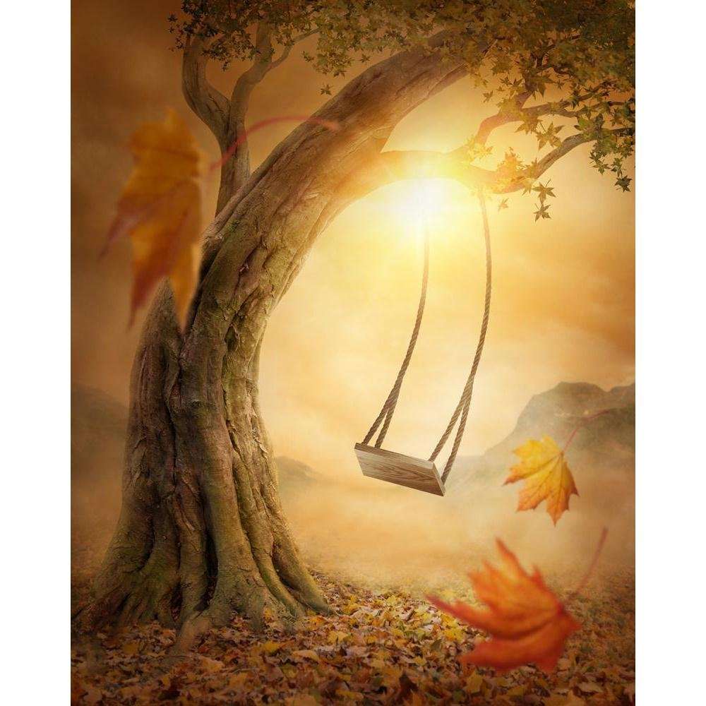 Pitaara Box Old Swing Canvas Painting Mdf Frame 14 X 17.5Inch 1