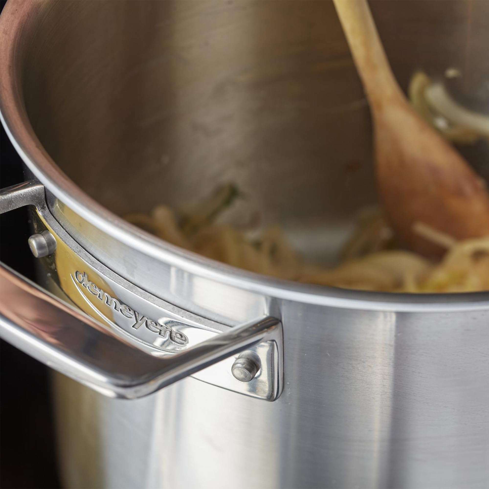 Demeyere Essential 5-ply 8-qt Stainless Steel Stock Pot with Lid 4