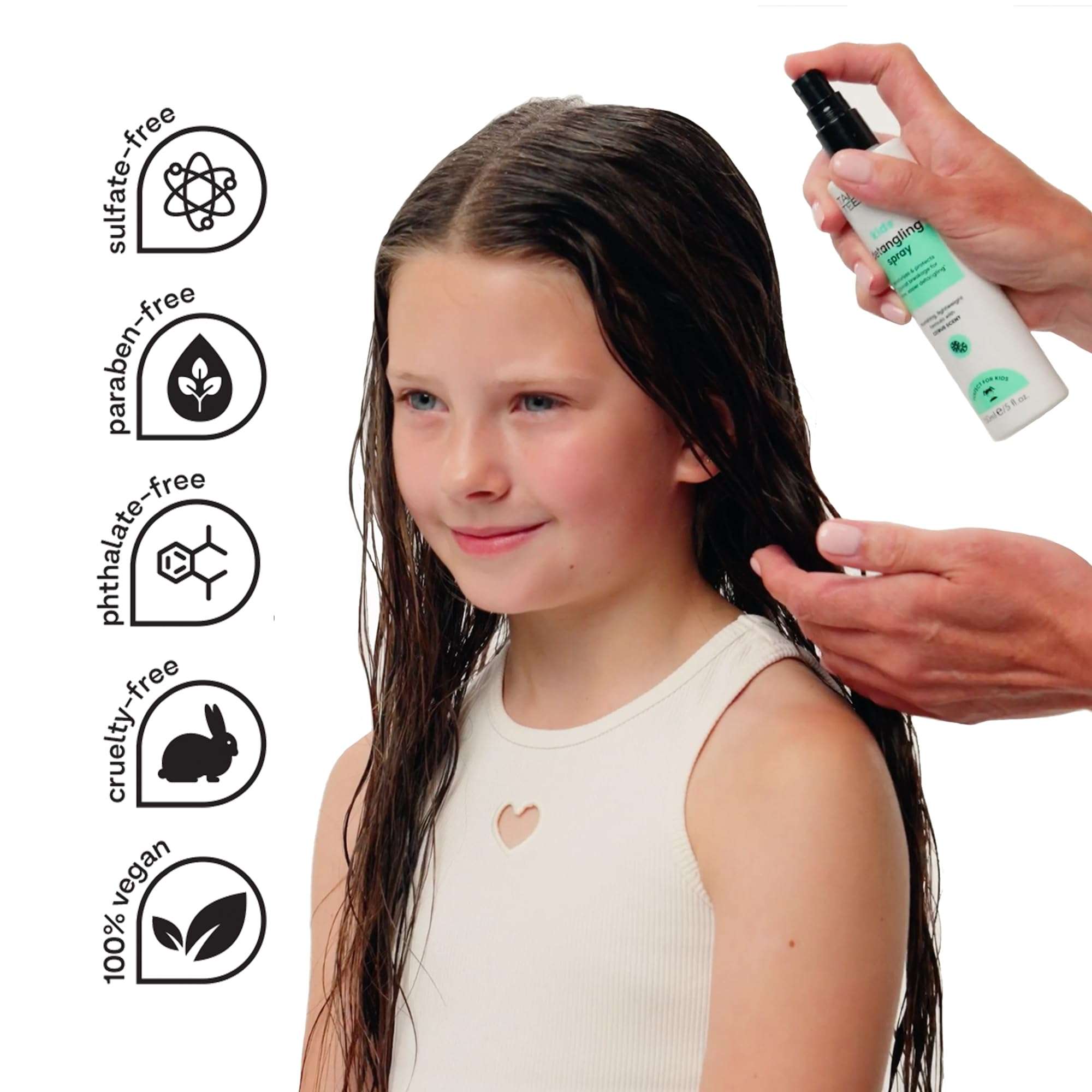 Tangle Teezer Hair Detangler Spray & Ultimate Detangler Brush Duo, with Sulfate-Free Spray & Wisteria Leaf Mini Hairbrush, for All Hair Types 6