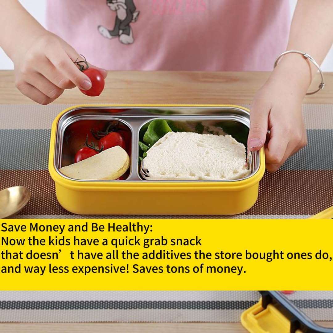 SHIVAARO Sandwich Cutter and Sealer - Square Pocket Sandwiches Maker - Uncrustables Cutter for Kids' Lunches (YELLOW) 5