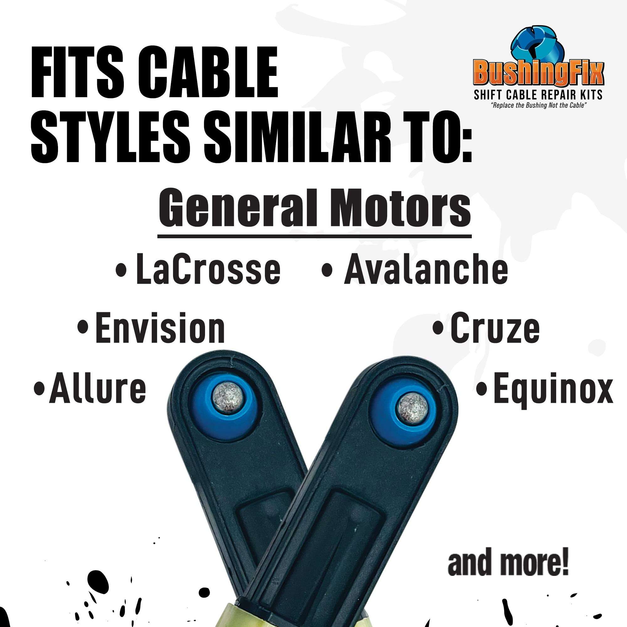 BushingFix IM1KIT1 - Transmission Shift Cable Bushing Repair Kit - Automatic Transmission Linkage Repair Kit, Transmission Repair Kit, Shifter Cable Bushing Fix, Shift Linkage Bushing Replacement 5