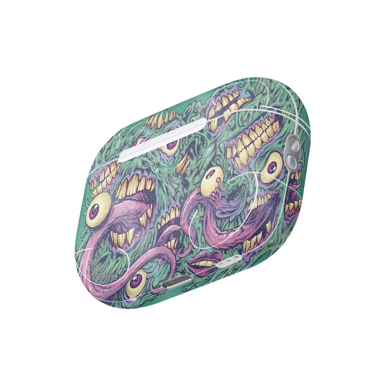 MightySkins Glossy Glitter (2 Pack) Skins Compatible with Apple AirPods Pro 2 - Eyes and Teeth | Protective, Durable High-Gloss Glitter Finish | Easy to Apply and Change Styles | Made in The USA 3