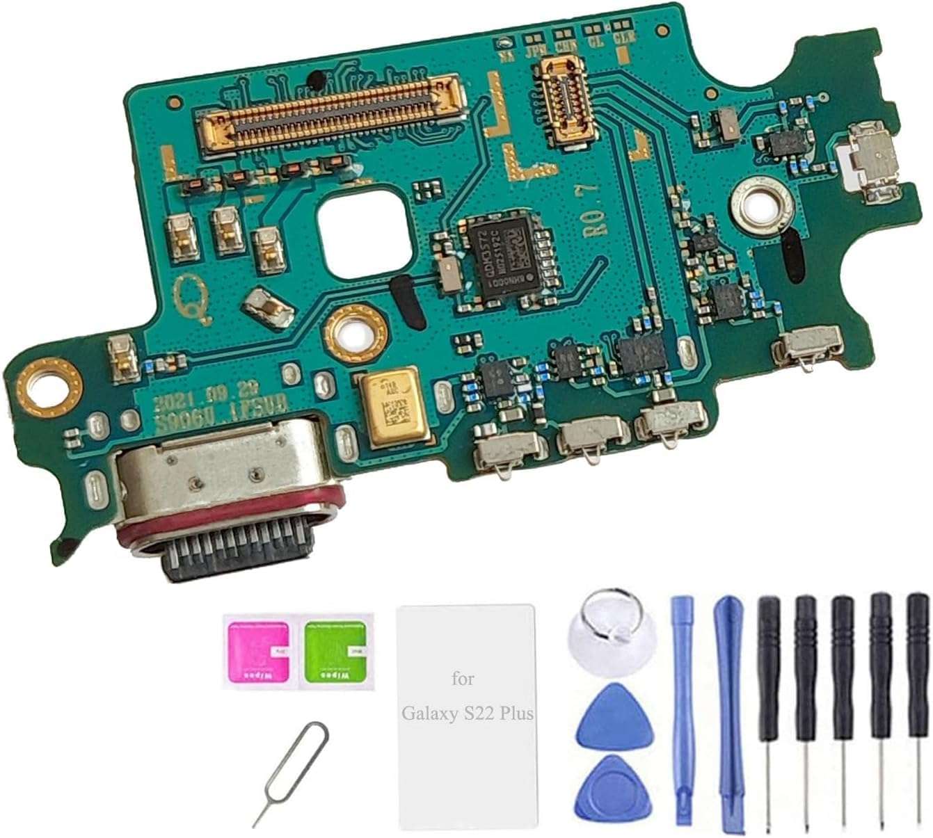 s906u Replacement Charging USB Port Board Parts for Samsung Galaxy s22 Plus 5G SM-S906U S906 S906B 6.6 Inches (US Version) [not fit for S22 S901 Version] 1