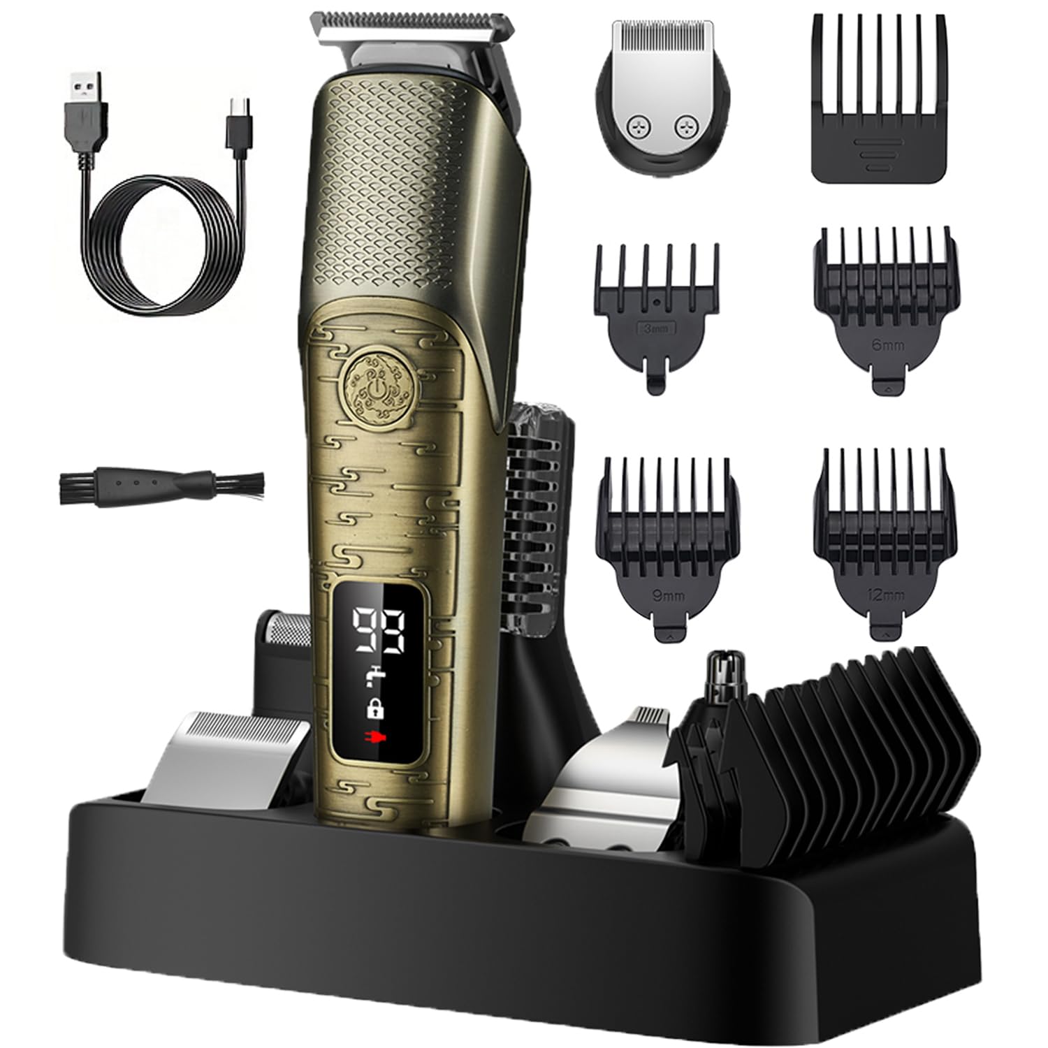 Beard Trimmer for Men, Electric Razor Hair Trimmer, Professional Hair Clippers for Beard, Mens Grooming Kit for Nose Mustache Body Facial, Gifts for Men Father Husband