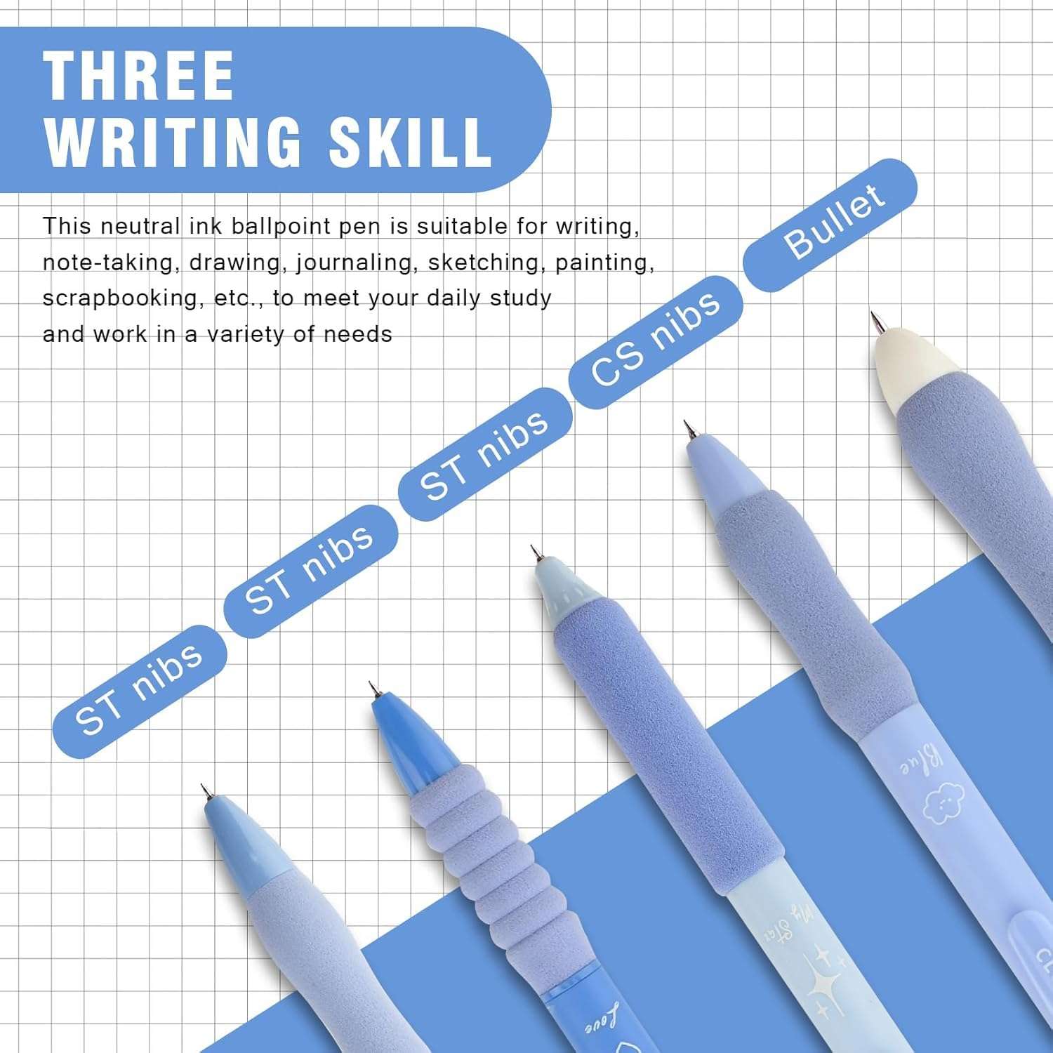 SHUTTLE ART 5 Pcs Star Gel Pen Set 5 Cute Retractable Smooth Writing Pens for School Office Supplies Aesthetic pretty pens Quick Dry Ink Pens 0.5mm Fine PointSmooth to Write for Writing 5