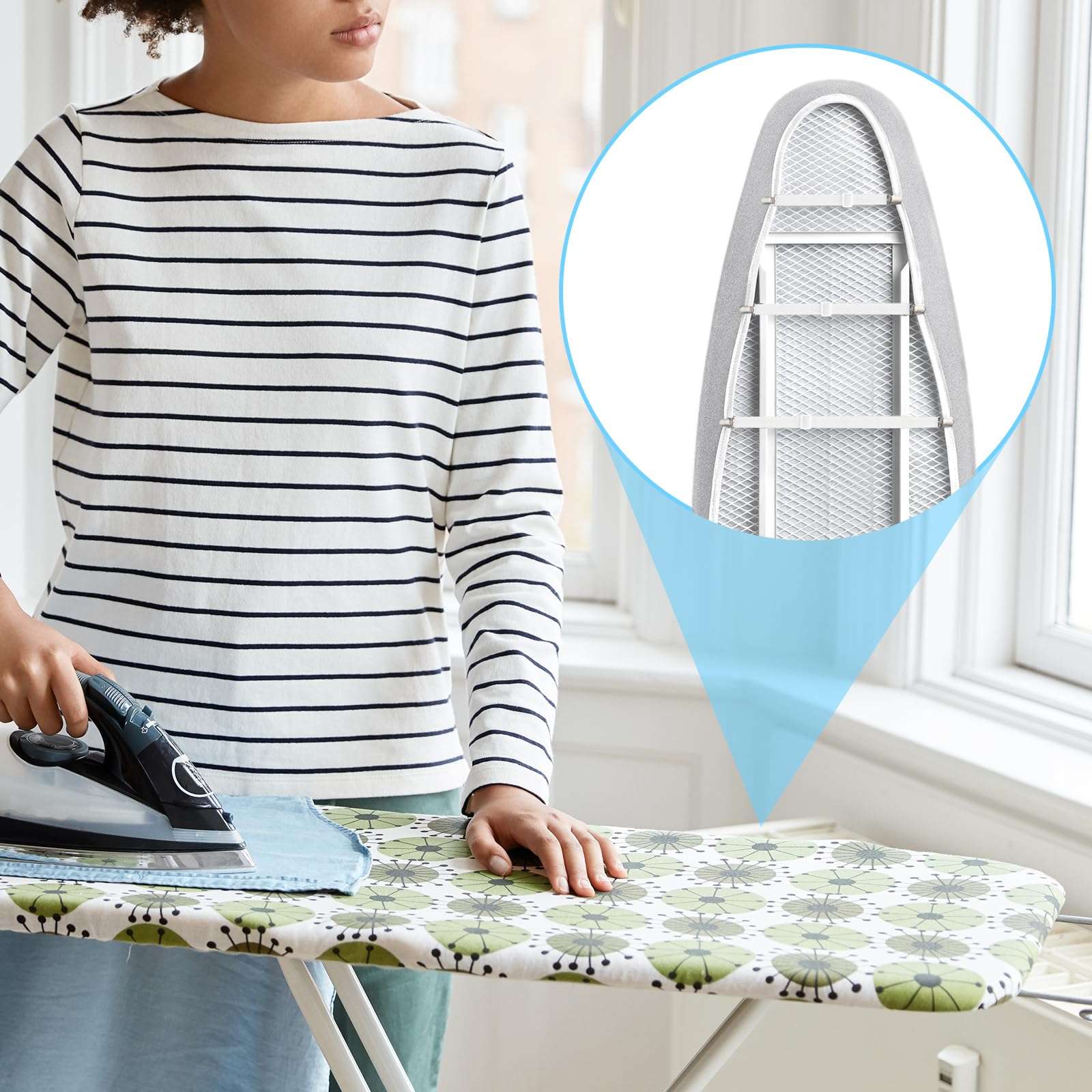 Ironing Board Cover Fasteners Binding 4 PC Elastic Straps Clips Keep Cushions From Sliding Sheet Fitted Suspenders Holders For Corners Couch Cover Stays Bands Garter Clamps Strap End Binding Tightener 5