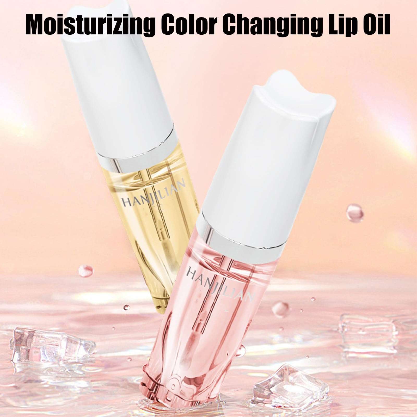HANJILIAN Moisturizing Color Changing Lip Balm, Beautyfeb Color Changing Lip Plumping Essence Oil, Lip Moisturizer, Non-Sticky Long Lasting Tinted Lip Oil Lip Care (01+02) 4