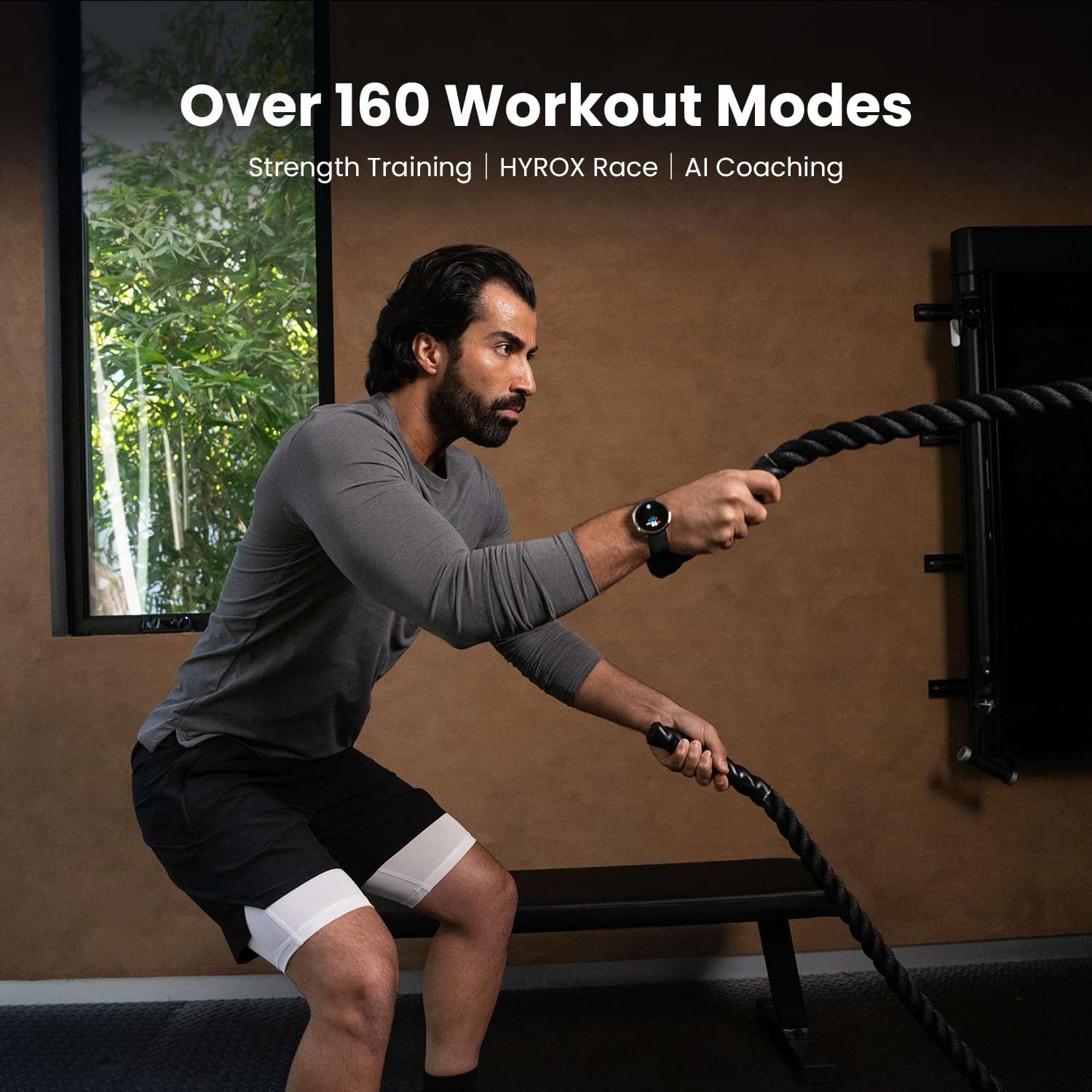 Amazfit Active 2 Premium Smart Watch Fitness Tracker (Round) for Android & iPhone, 10 Day Battery, Water Resistant, GPS Maps, Heart & Sleep Monitor, HYROX Mode, Sapphire Glass, Leather + Sport Strap 5