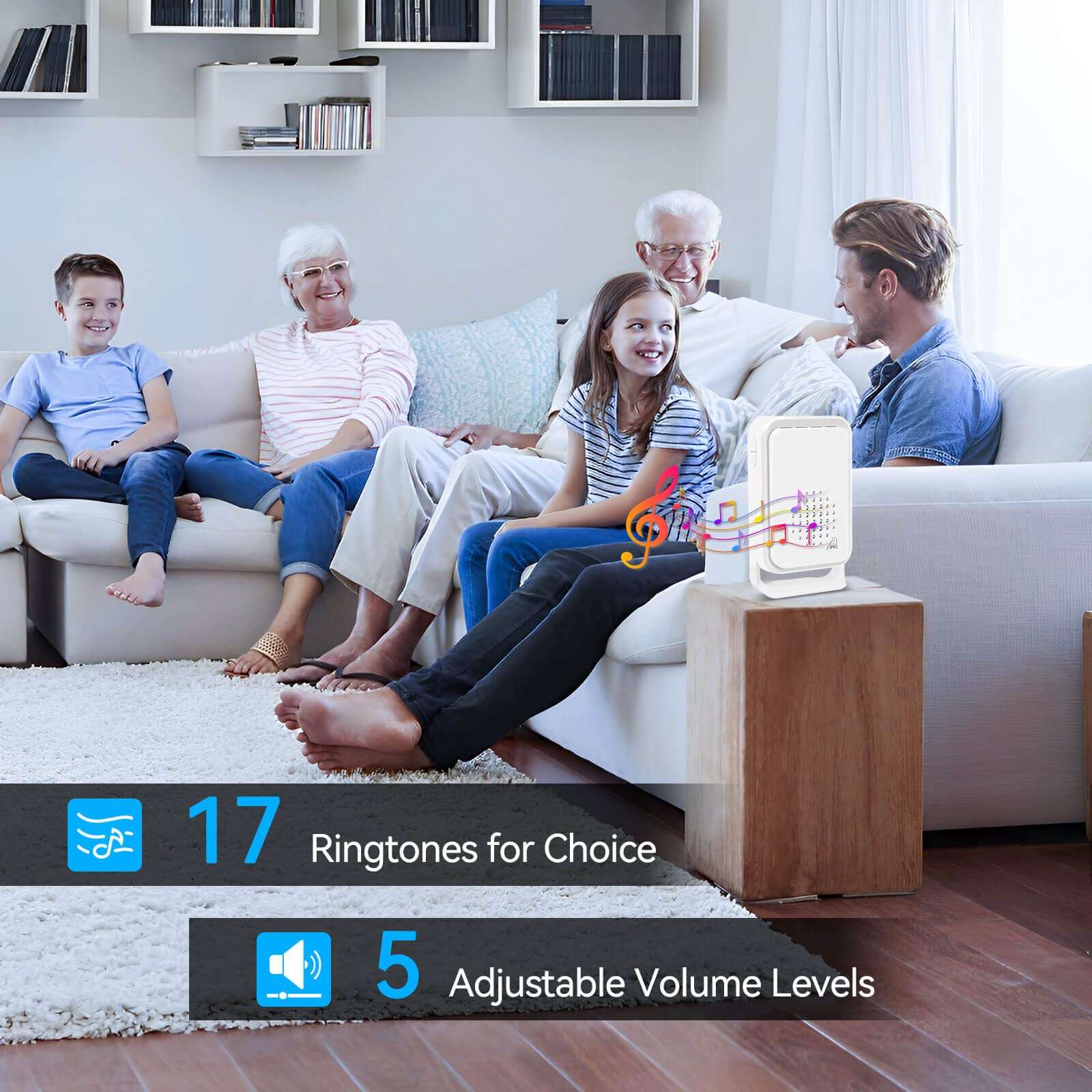 Greencycle Motion Sensor Doorbell, Door Chime for Business When Entering, Store Door Entry Bell, Motion Sensor Alarm Outdoor Waterproof, Weatherproof Motion Detector with 900FT Long Range Loud Chime 5