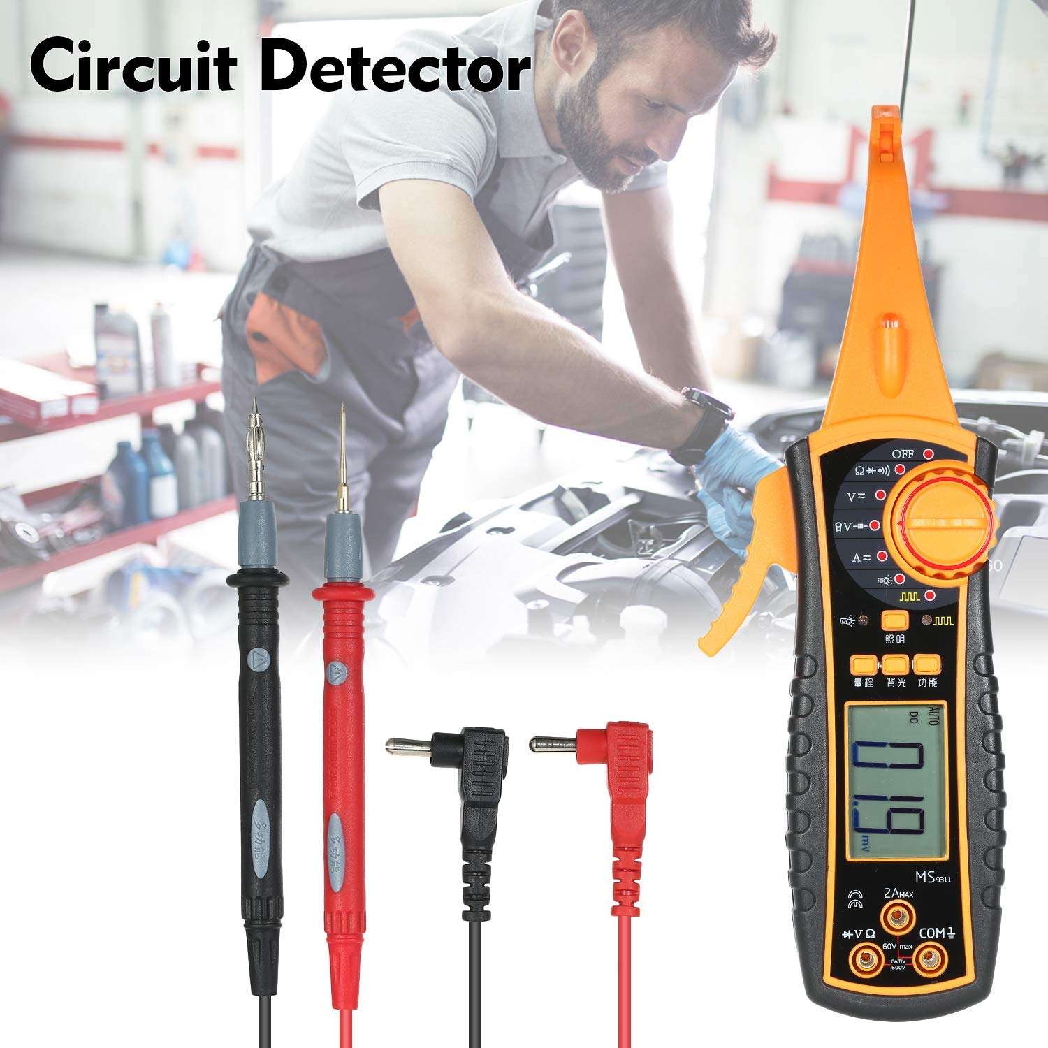 DS-Wang Multimeter Multi-Function Auto Circuit Detector Power Circuit Probe Kit Car Electric Circuit Voltage Tester Multimeter Car Diagnostics Tools 4