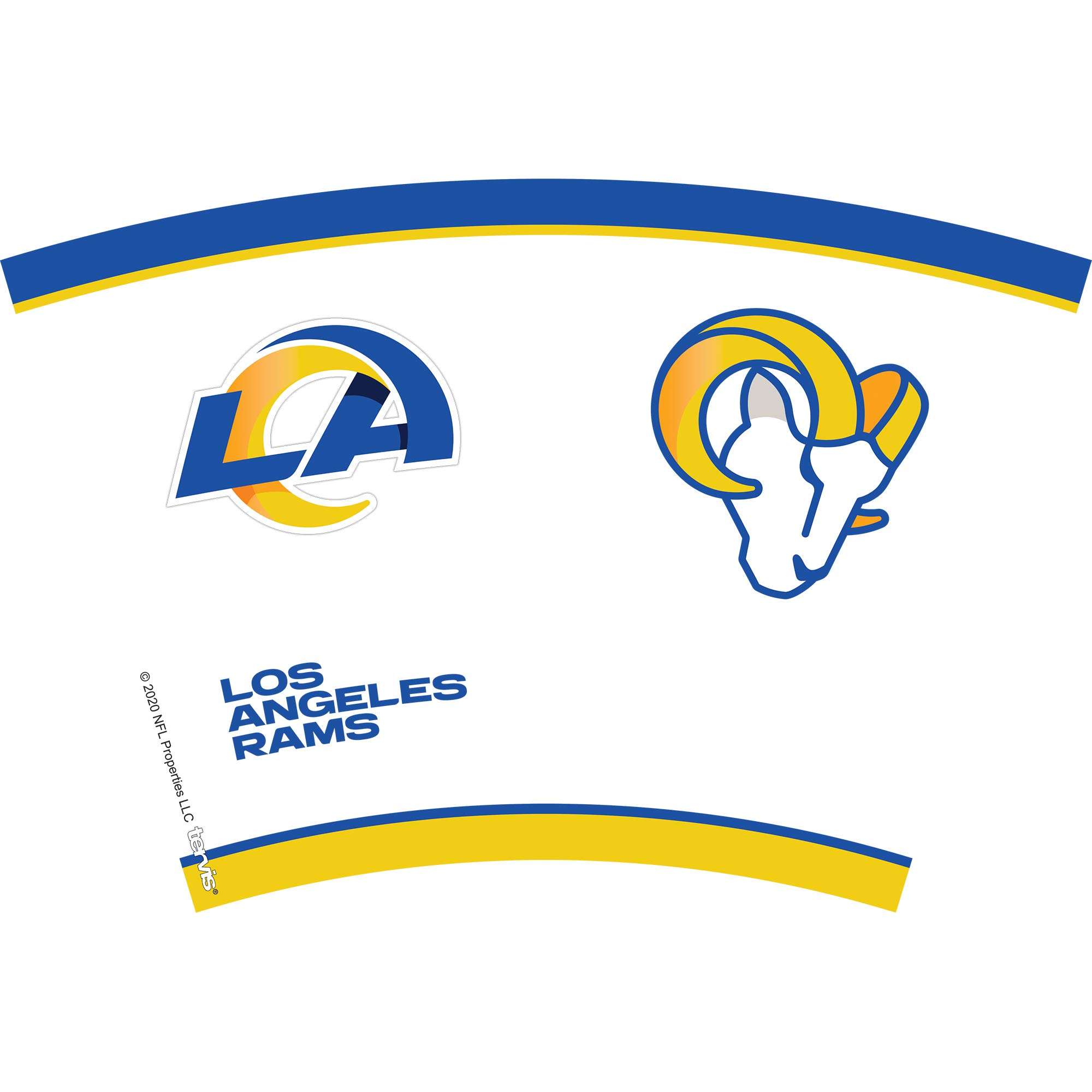 Tervis NFL Los Angeles Rams - Tradition Made in USA Double Walled Insulated Tumbler Travel Cup Keeps Drinks Cold & Hot, 24oz, Classic 3