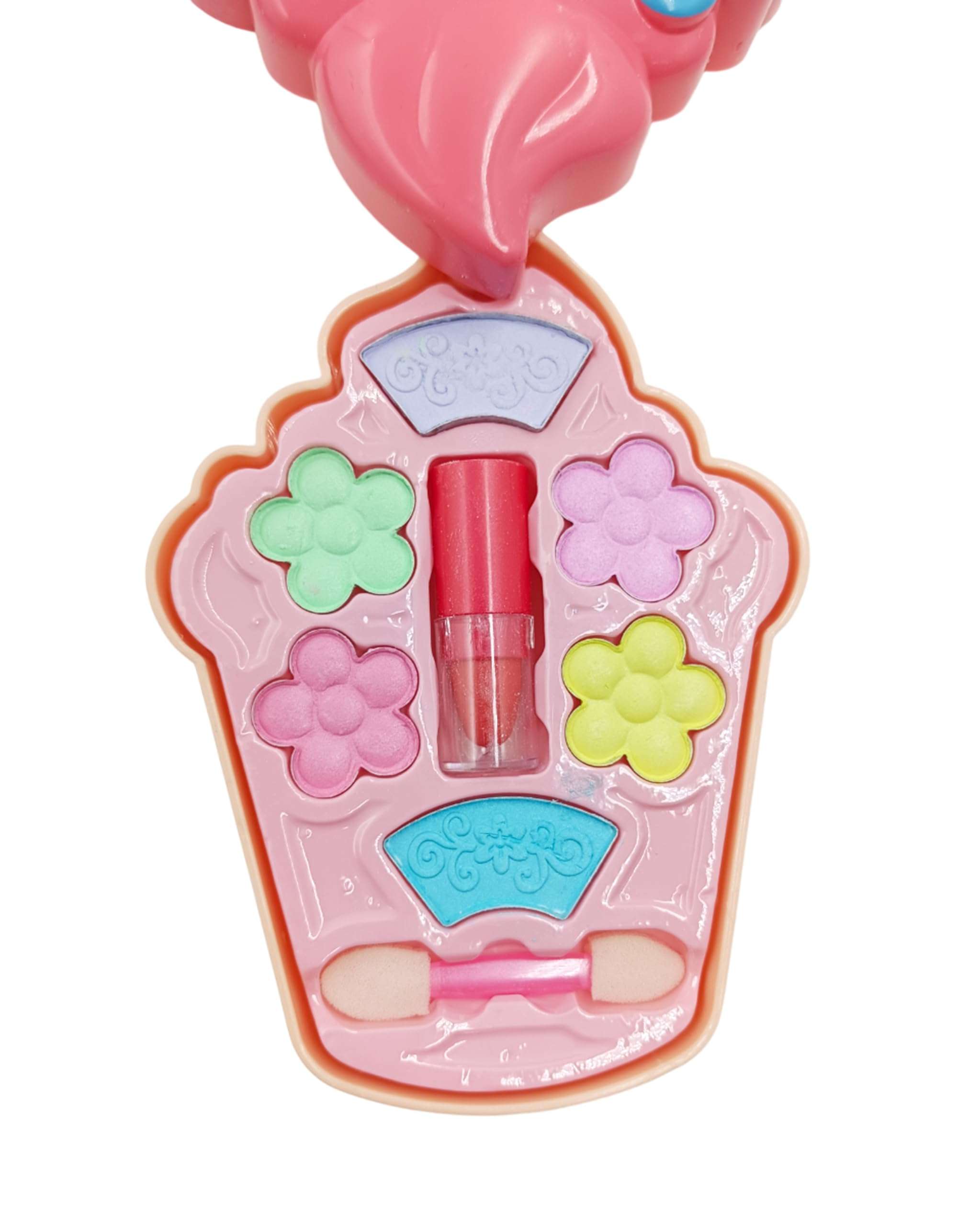 Natchcart Pretend Makeup for Girls Kids Children, Safe & Non-Toxic Play Beauty Toy Set Salon Toy Kit Cosmetics Kits with Foldable Icecream Cup Girls Toys for Age 3 4 5 6 Years Old (Cup Icecream) 5