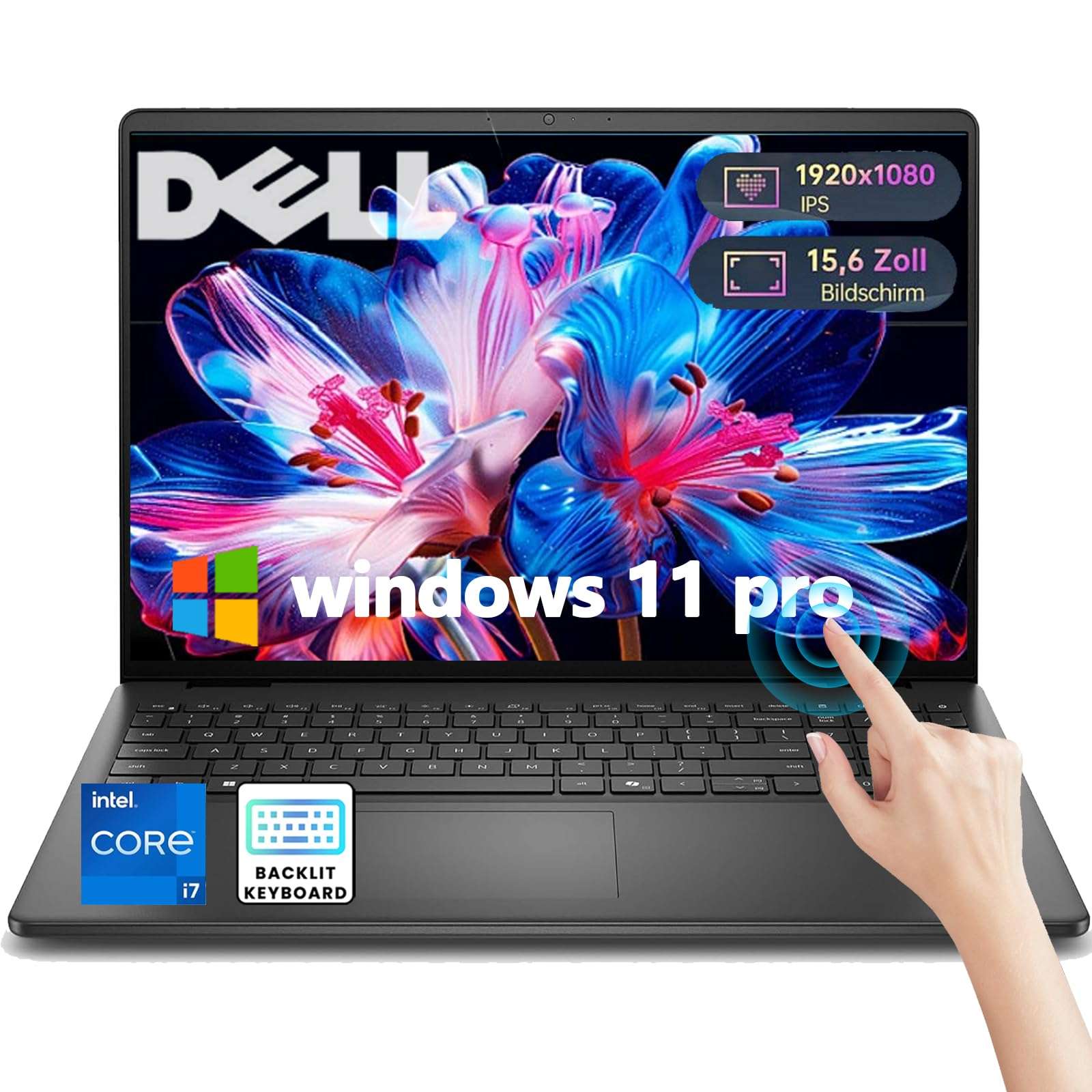 Dell Inspiron 15 Business Student Laptop, 15.6" FHD WVA IPS Screen, Intel 10-Core i7-1355U, 64 GB RAM, 8 TB SSD, Backlit KB, Webcam, Finger Print, Wi-Fi 6, Windows 11 Pro, w/Accessories 1