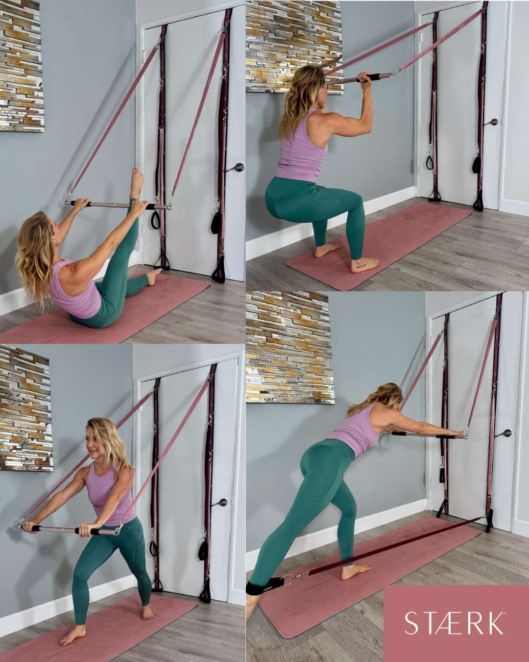 STAERK Medium Resistance Band Set - Pilates Resistance Exercise Bands - at-Home Pilates for Strength & Flexibility 6