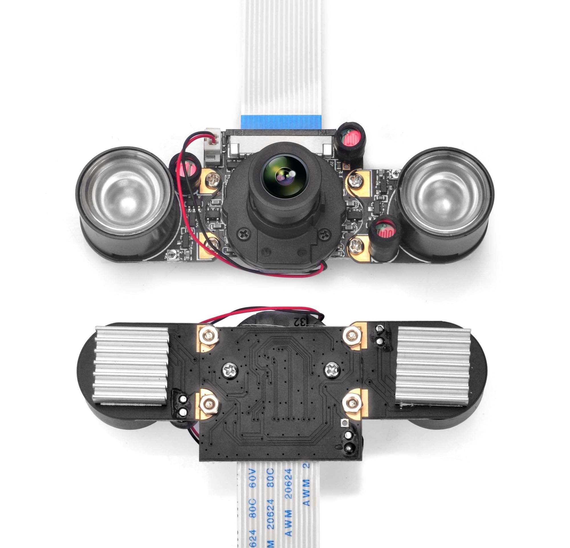 OSOYOO IR-Cut Camera for Raspberry Pi: Auto Day-Night Mode with Infrared Vision and Acrylic Case, Compatible with Raspberry Pi 3B/2B & A/B Series 3