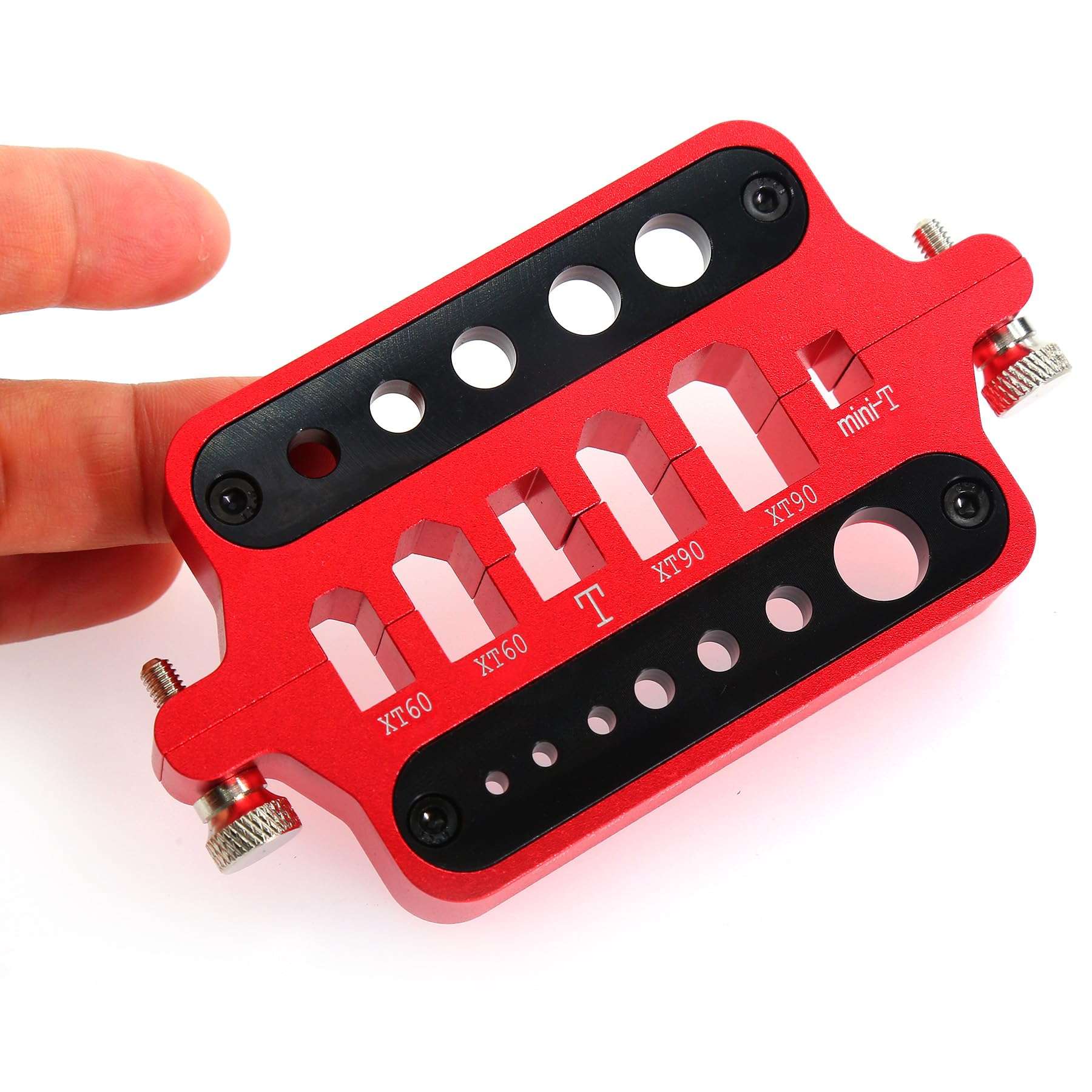 RC Tools Metal Welding Soldering Insulate Station Jig RC Ball End Remover RC Ball Joint Tool Multifunction Wrench Mini Hex Socket Wrench for XT60 XT90 Deans Banana Plug Connector (Red) 6