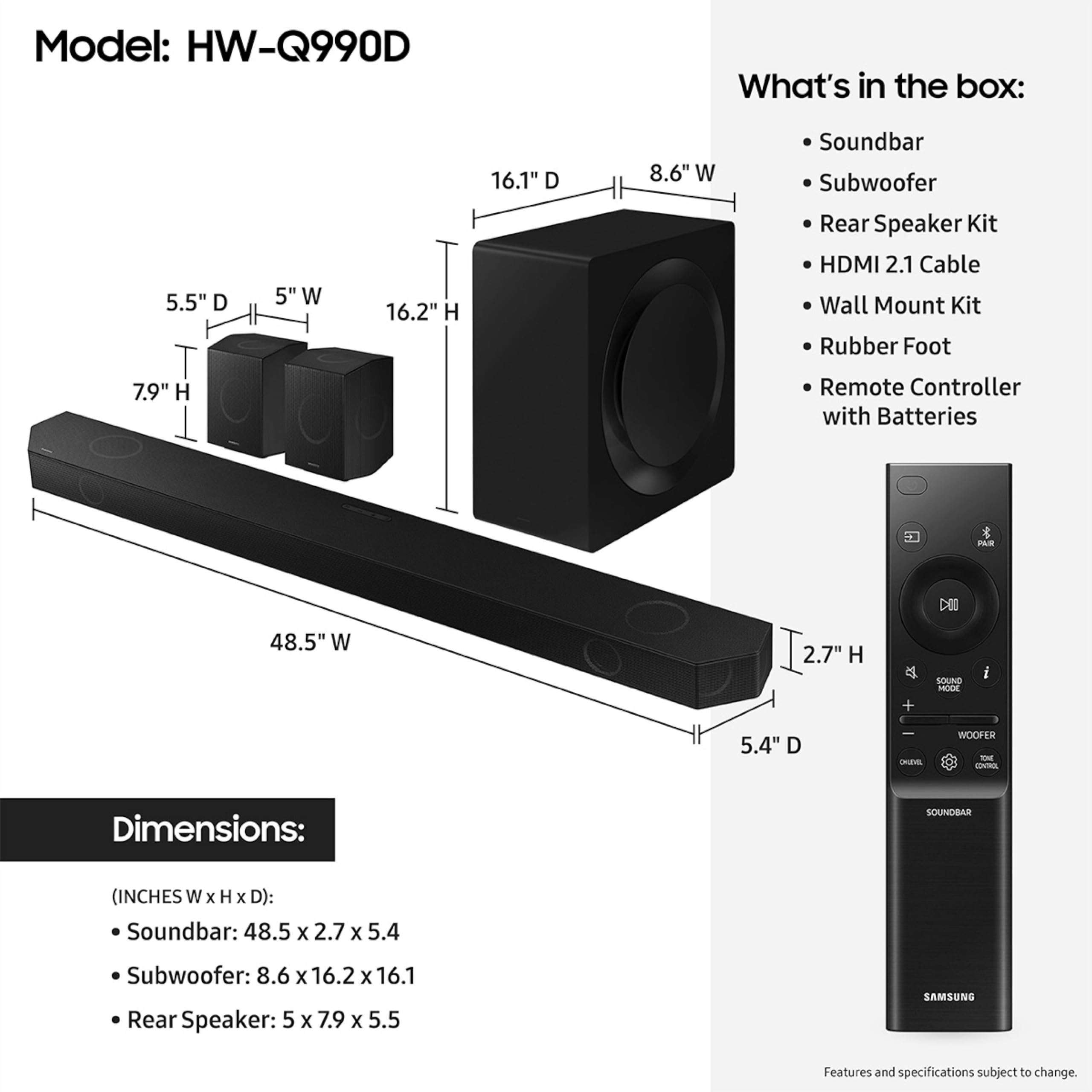 Samsung HW-Q990D 11.1.4ch Soundbar with a HW-LS60D 2.0 Channel Photo Frame Speaker (2024) 5