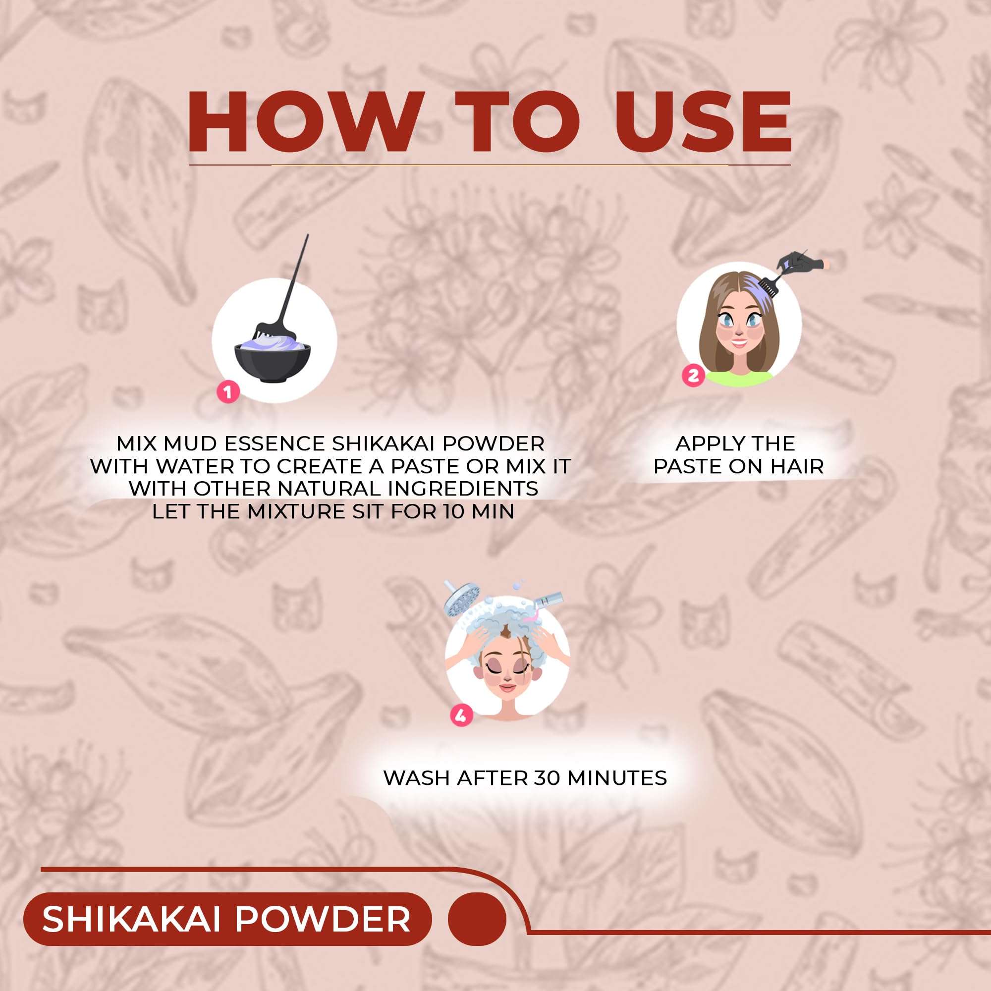 Mud Essence Shikakai Powder for Hair Nourishment, Natural Clensor for Men and Women 100gram 5