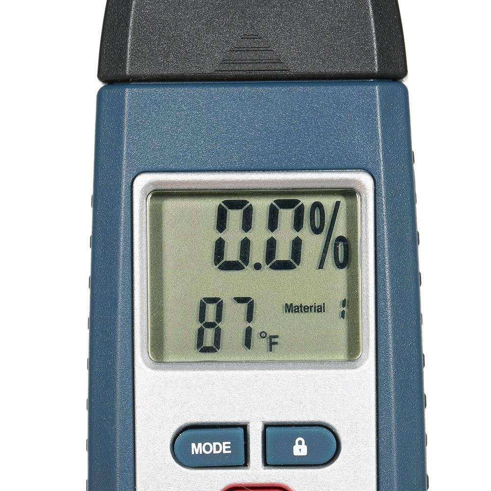 WZCUICAN Moisture Meters Two Pins Digital Wood Moisture Meter Humidity Temperature Test Percent Accuracy Thermometer Hygrometer Detector 3