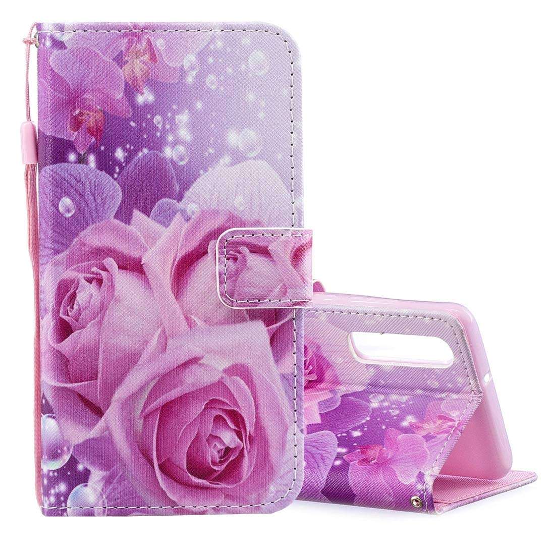 DINGXUEMEI XUEMEI CASE Multi-Functional Leather Cell Phone Cases & Covers Rose Pattern Horizontal Flip Leather Case for Huawei P30, with Holder & Card Slots & Wallet 1